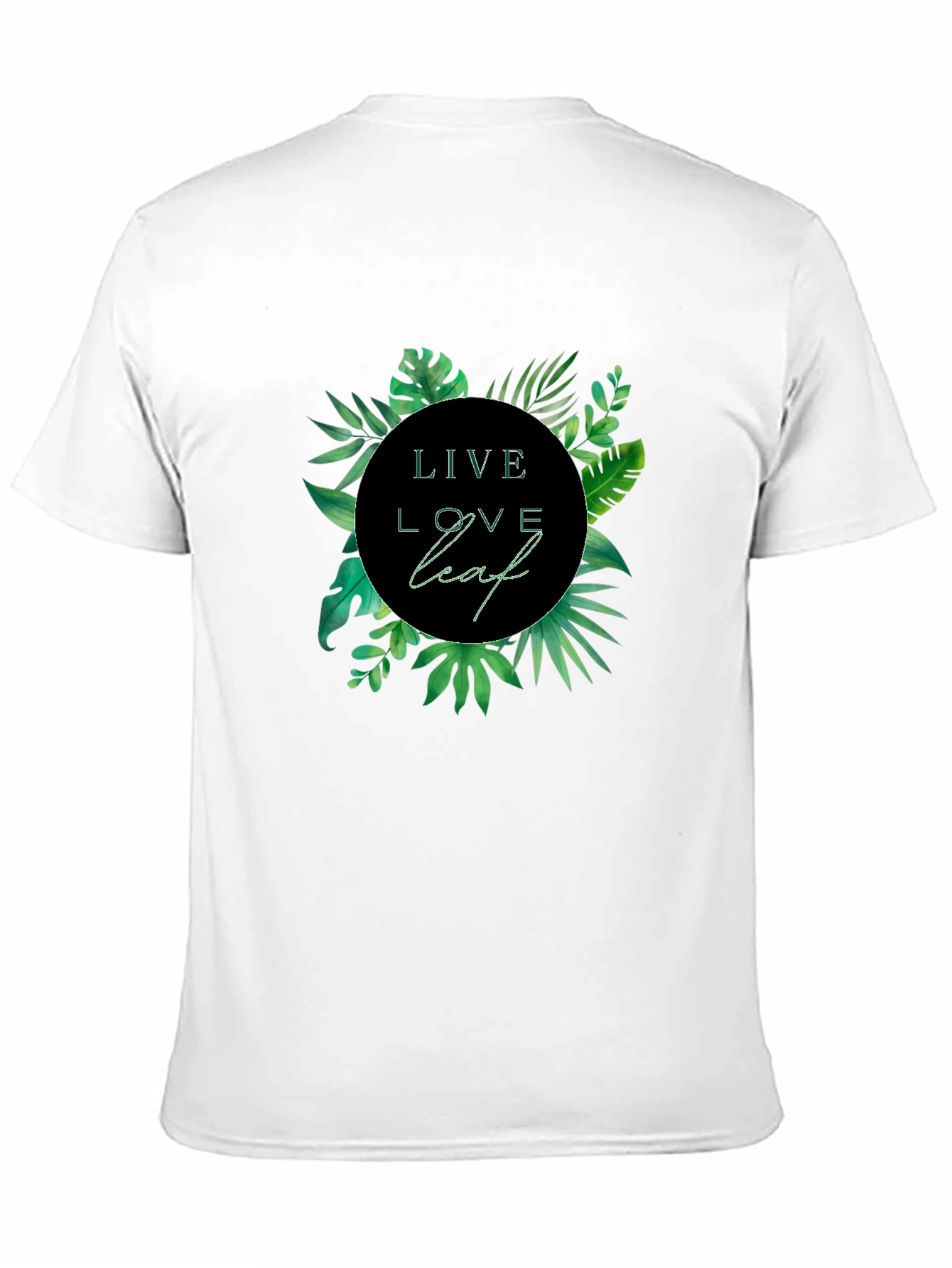 Live Love Leaf Graphic Tee - Nature Inspired Style
