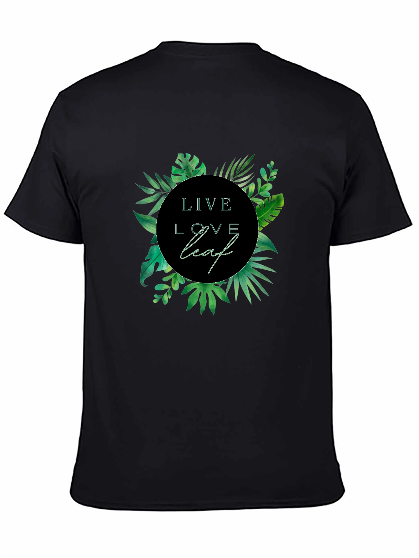Live Love Leaf Graphic Tee - Nature Inspired Style