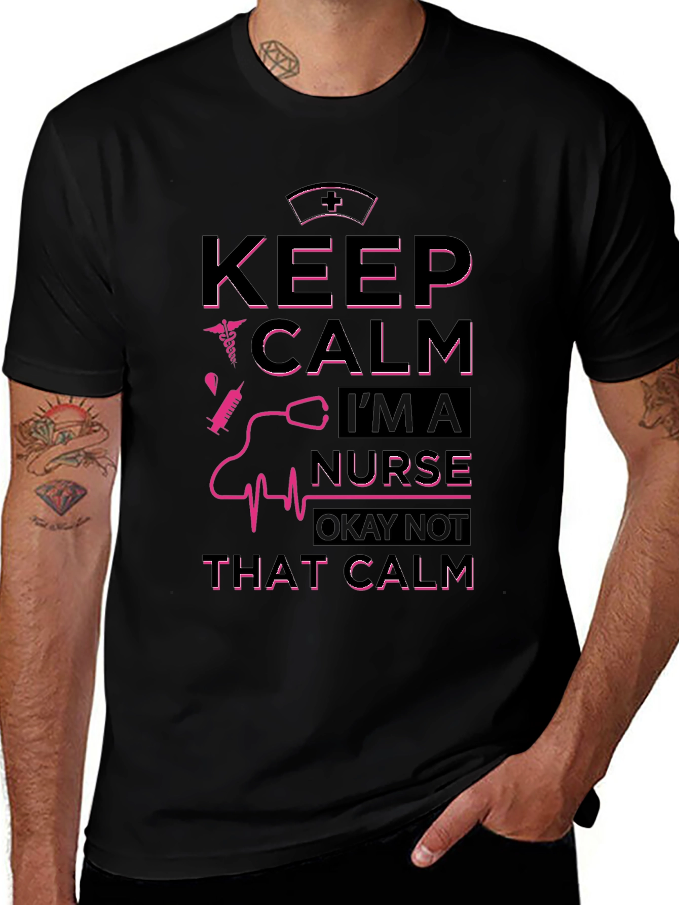 Keep Calm Im a Nurse Graphic T-Shirt