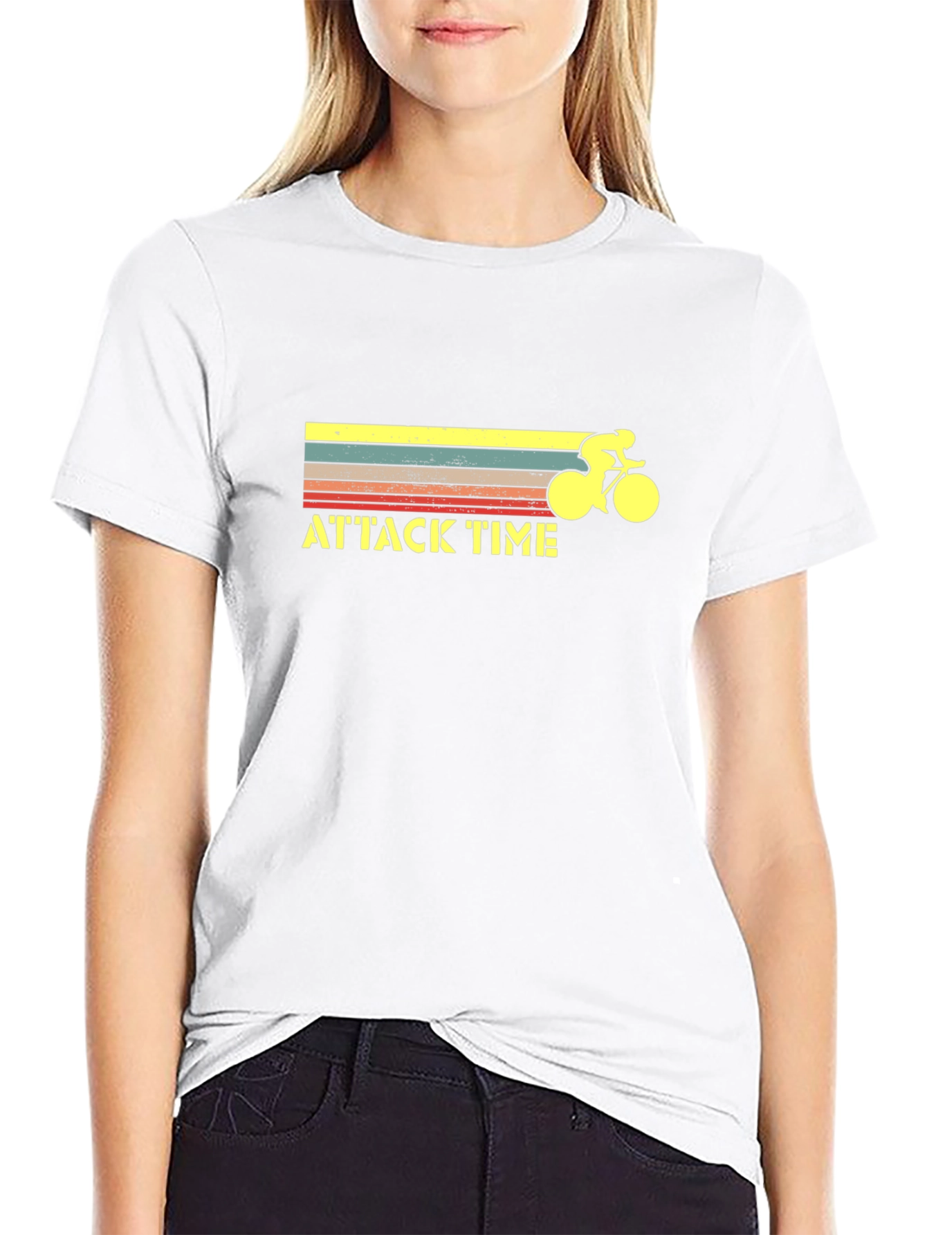 Attack Time Cycling Graphic Tee - Retro Style