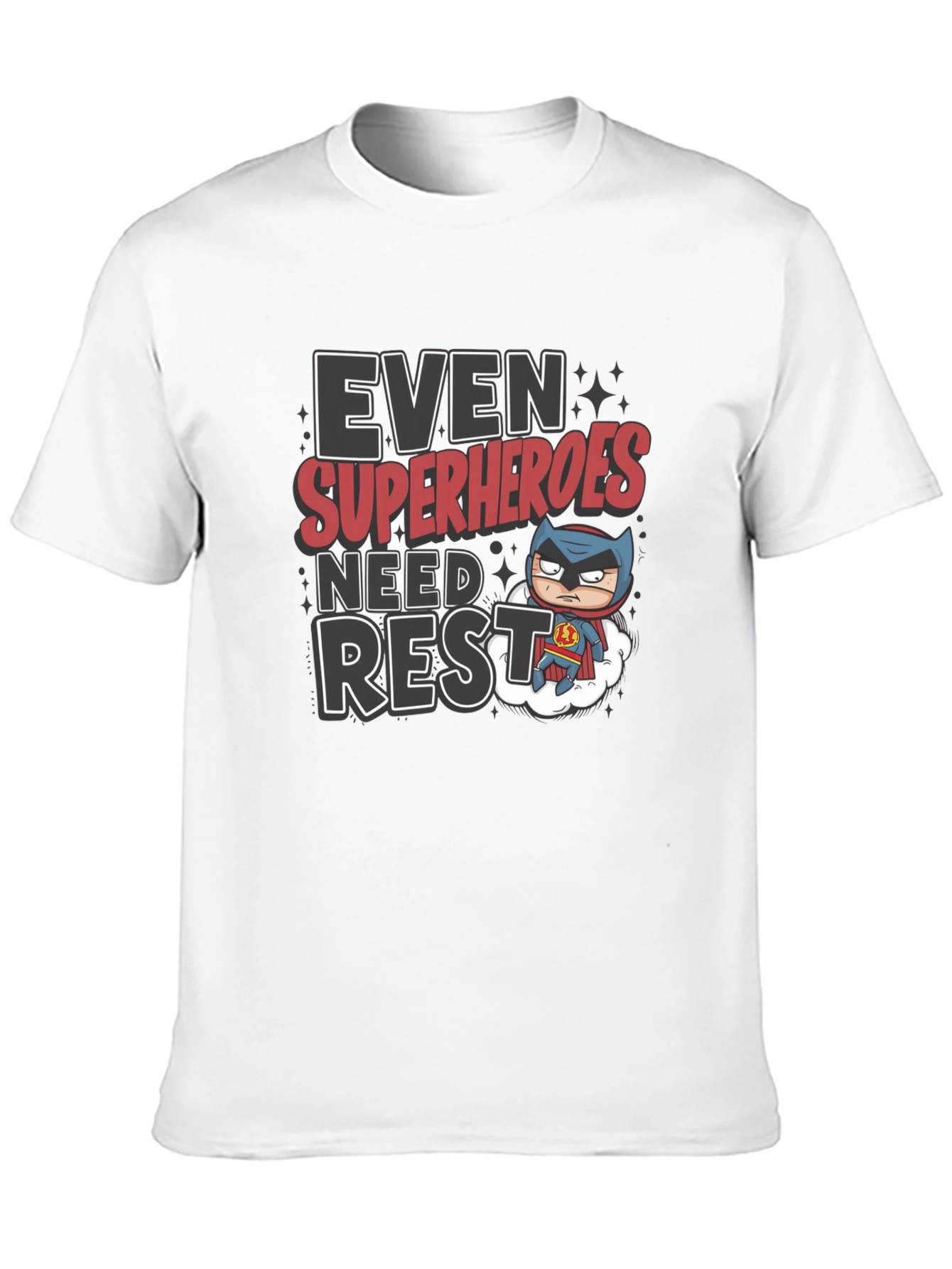 Superhero Rest T-Shirt Funny Cartoon Graphic Tee