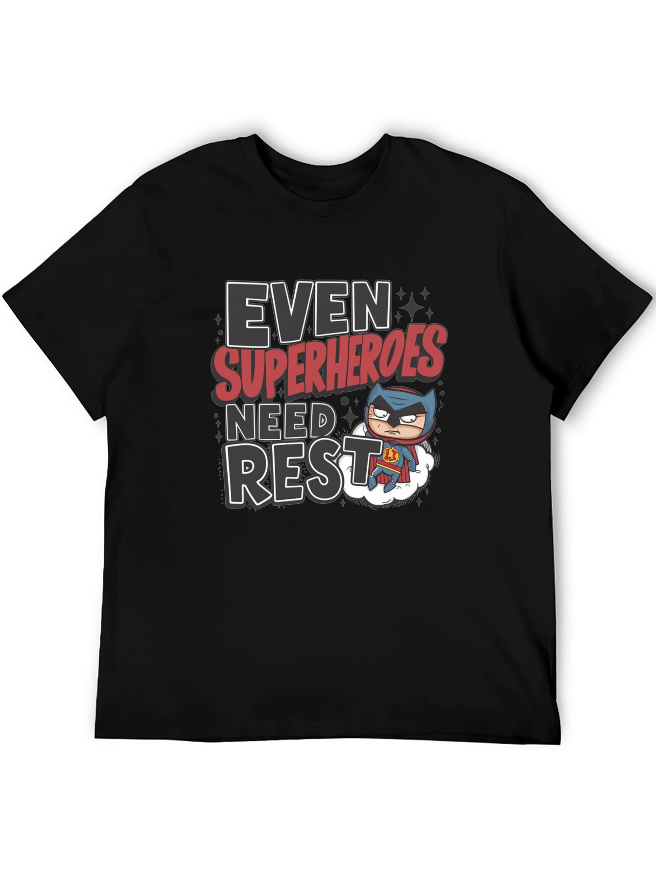 Superhero Rest T-Shirt Funny Cartoon Graphic Tee