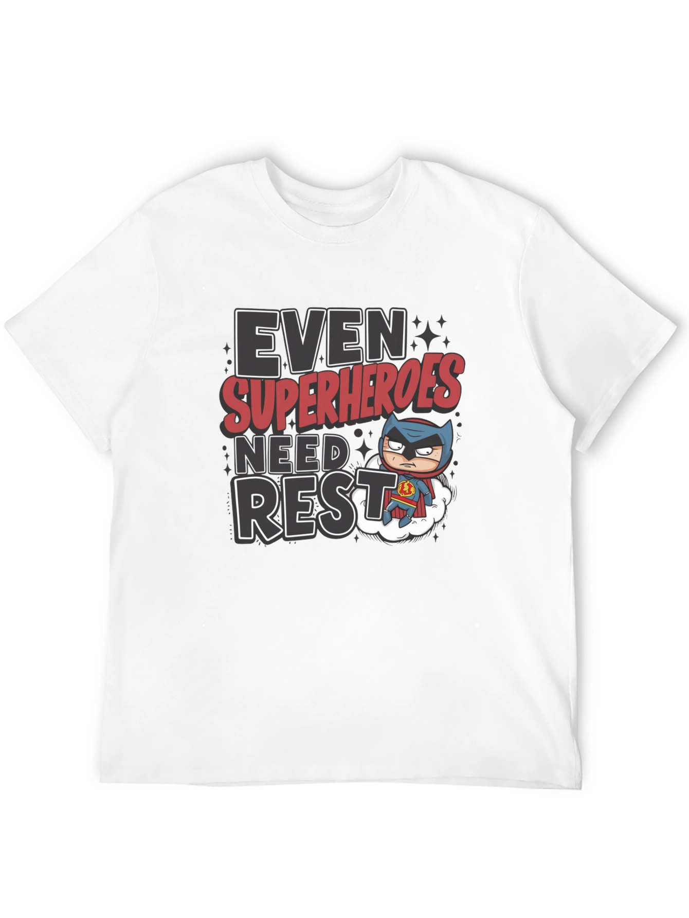 Superhero Rest T-Shirt Funny Cartoon Graphic Tee