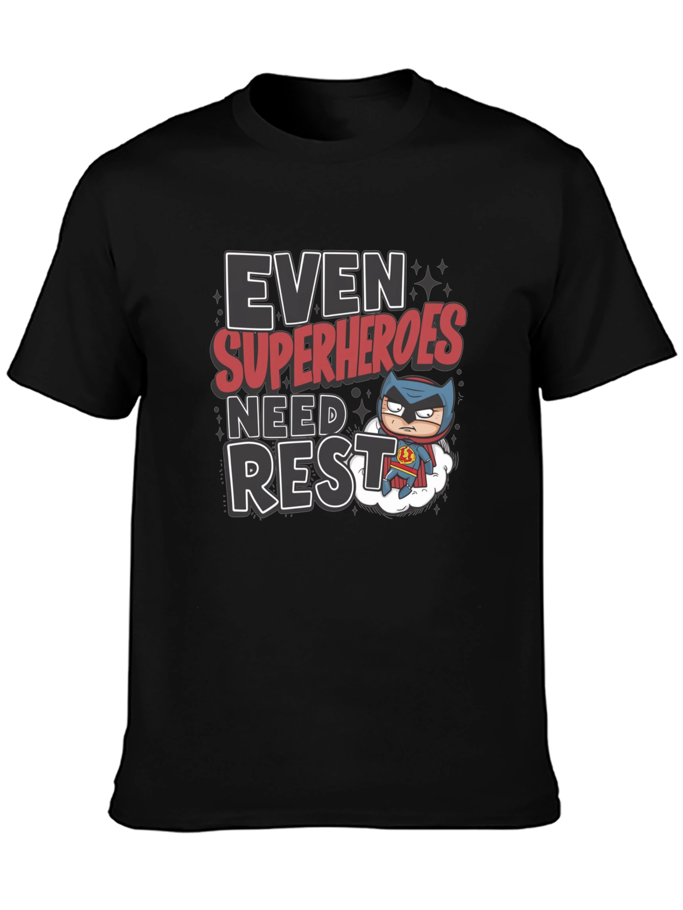 Superhero Rest T-Shirt Funny Cartoon Graphic Tee