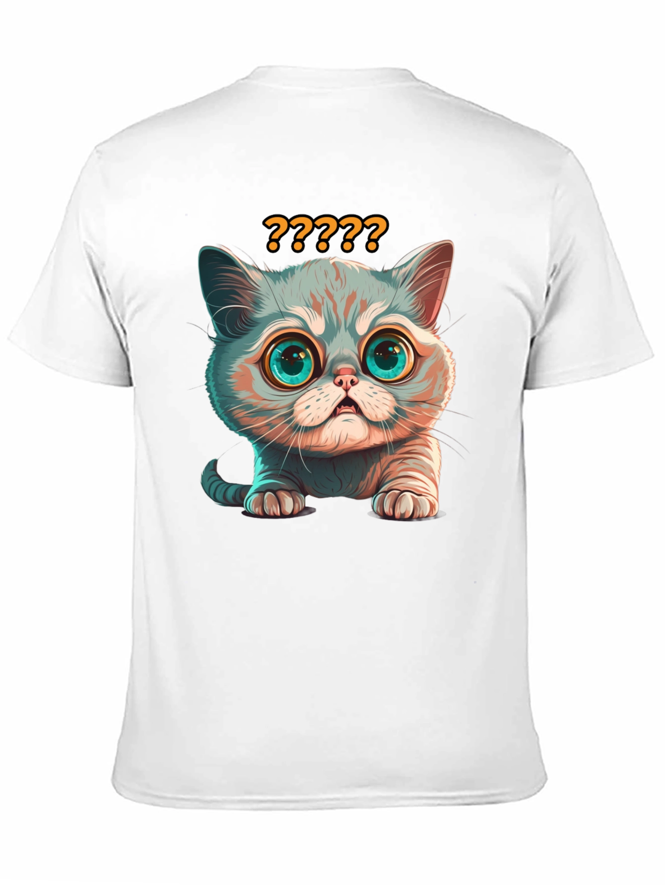 Curious Cat T-Shirt - Soft Cotton Blend