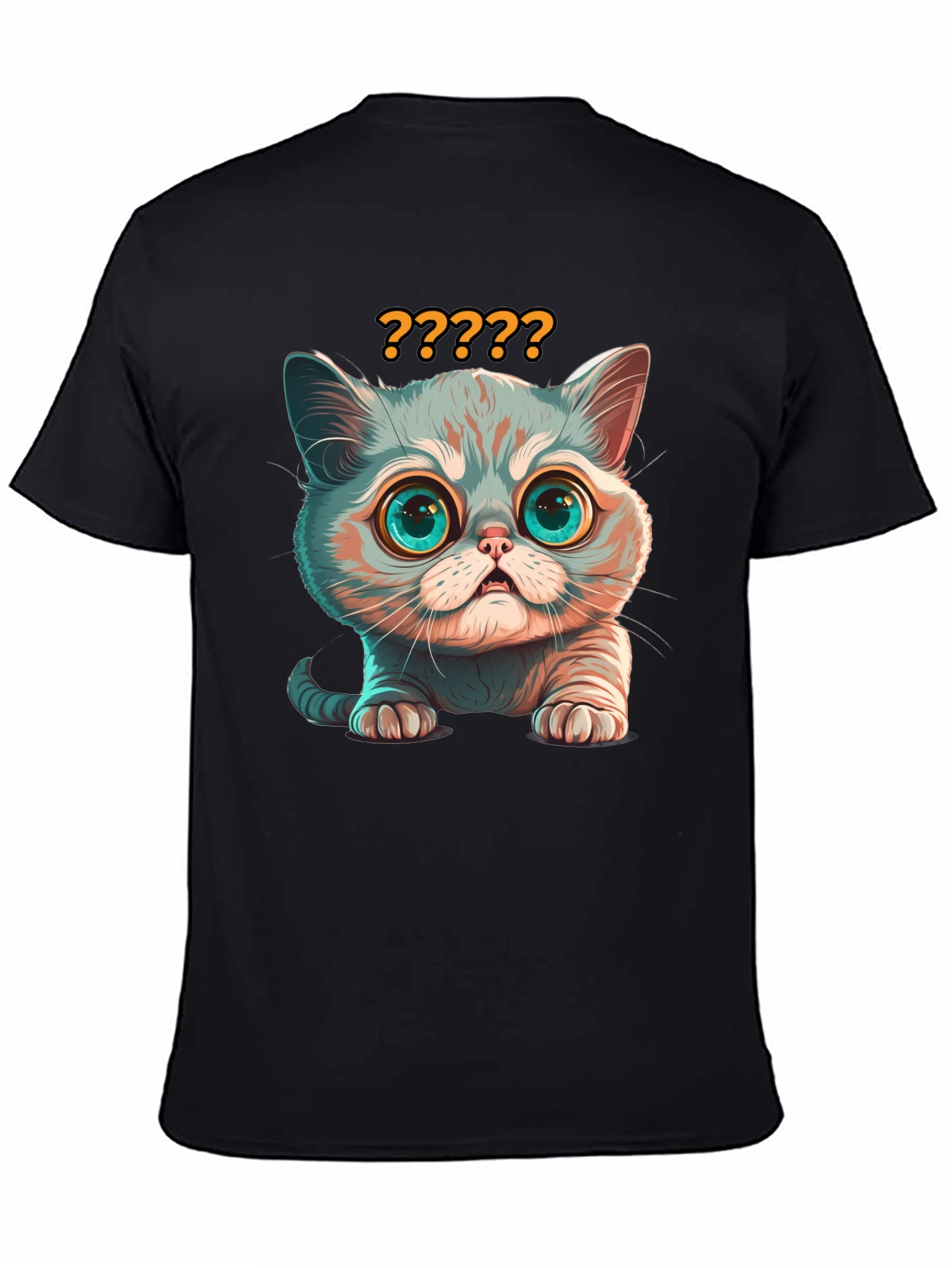Curious Cat T-Shirt - Soft Cotton Blend