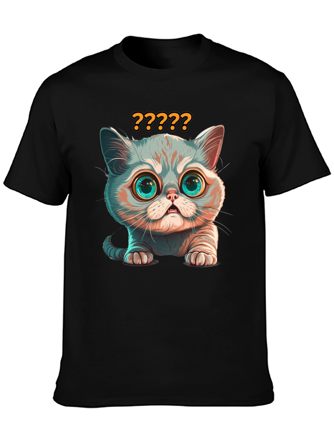 Curious Cat T-Shirt - Soft Cotton Blend