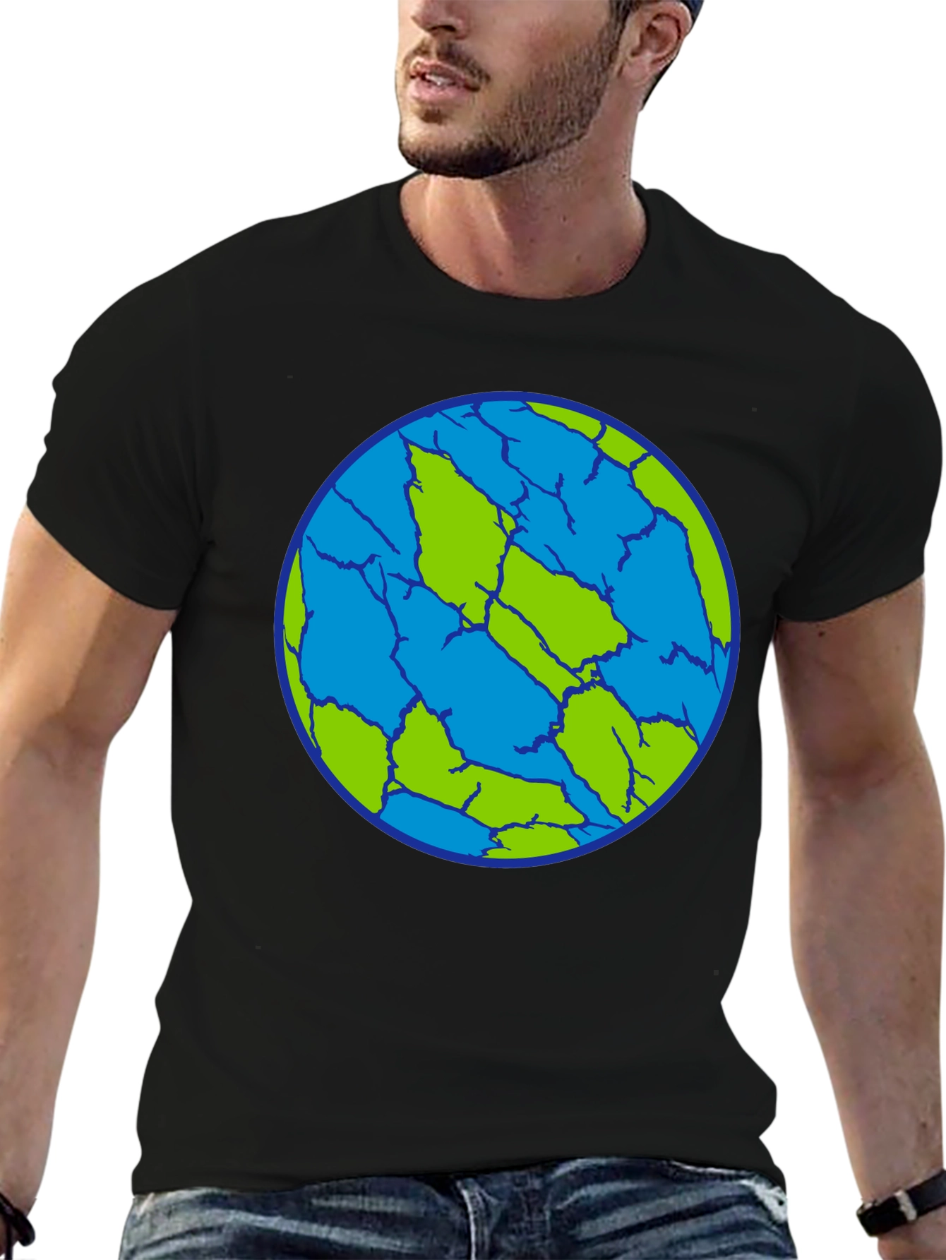 Cracked Earth T-Shirt - Unique Planet Design