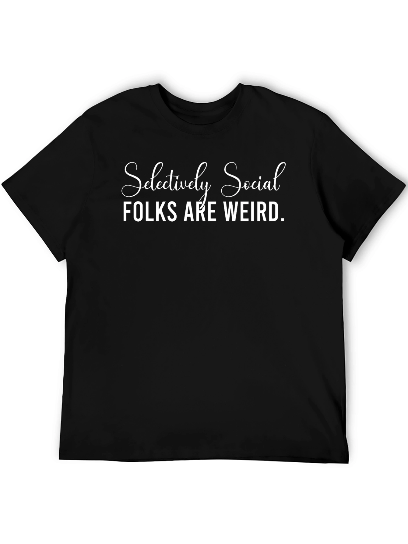 Selectively Social Graphic Tee - Black Casual Shirt