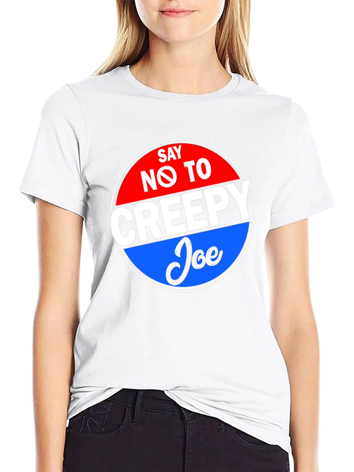 Say No to Creepy Joe Black Graphic Tee