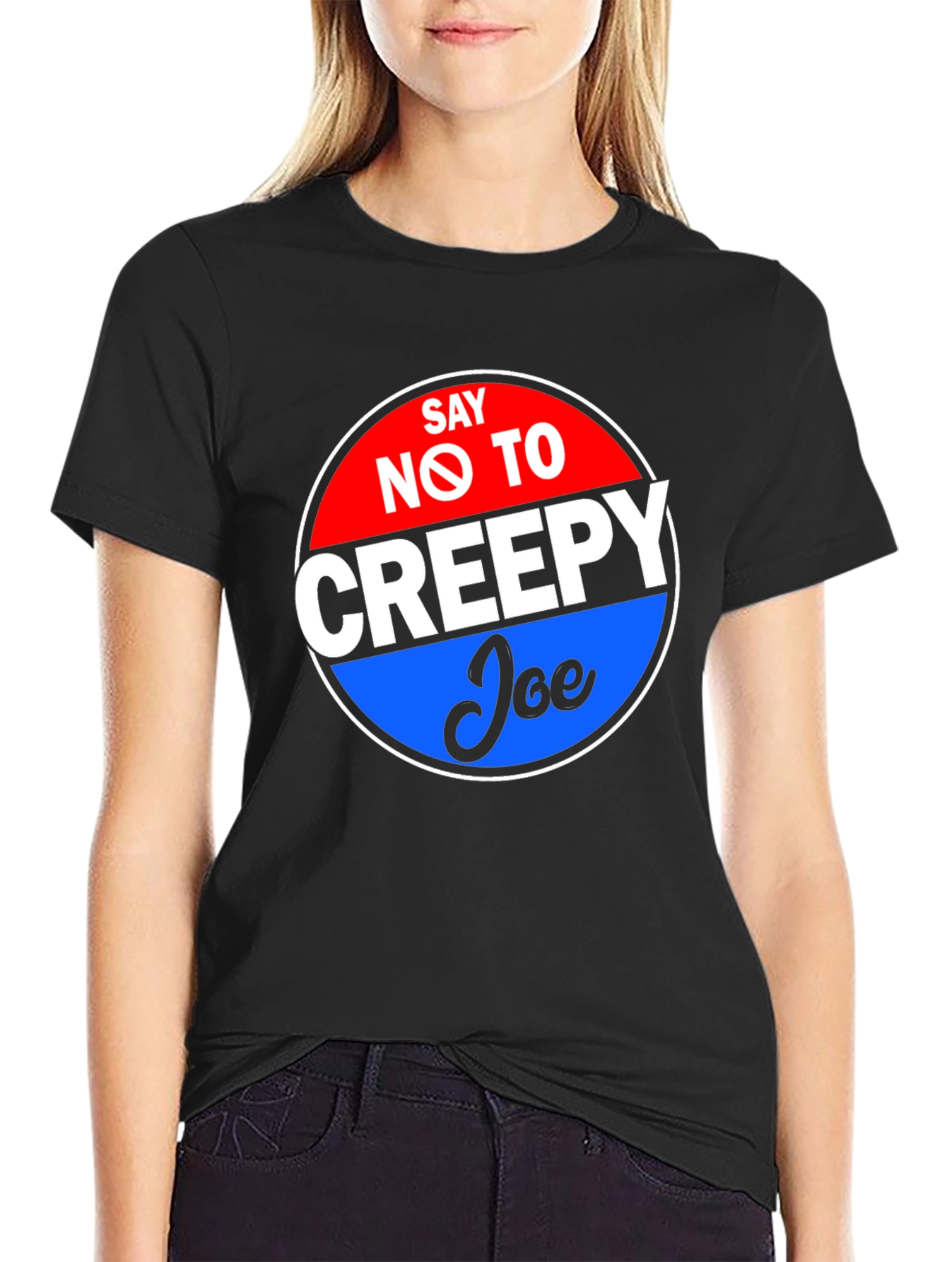 Say No to Creepy Joe Black Graphic Tee