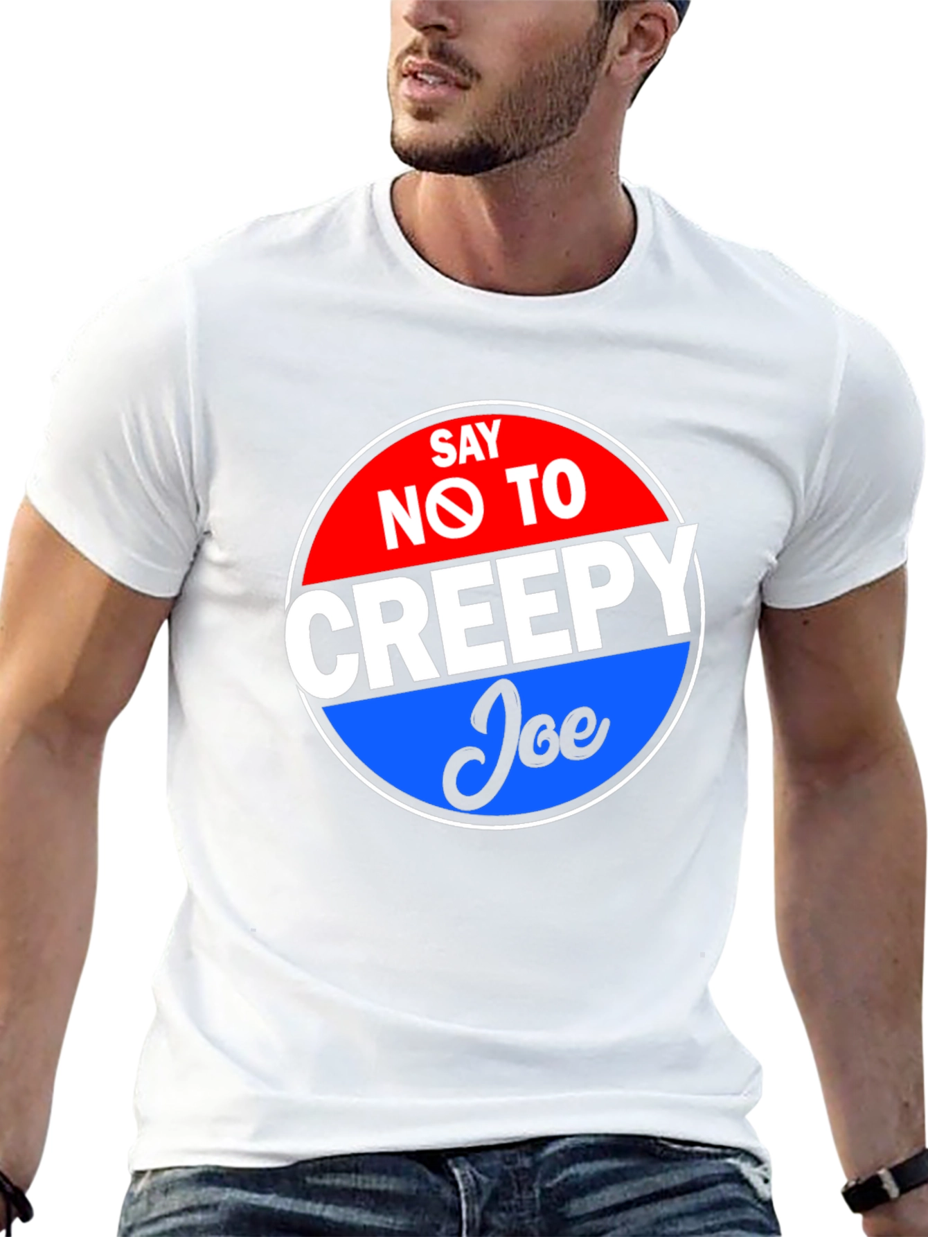 Say No to Creepy Joe Black Graphic Tee