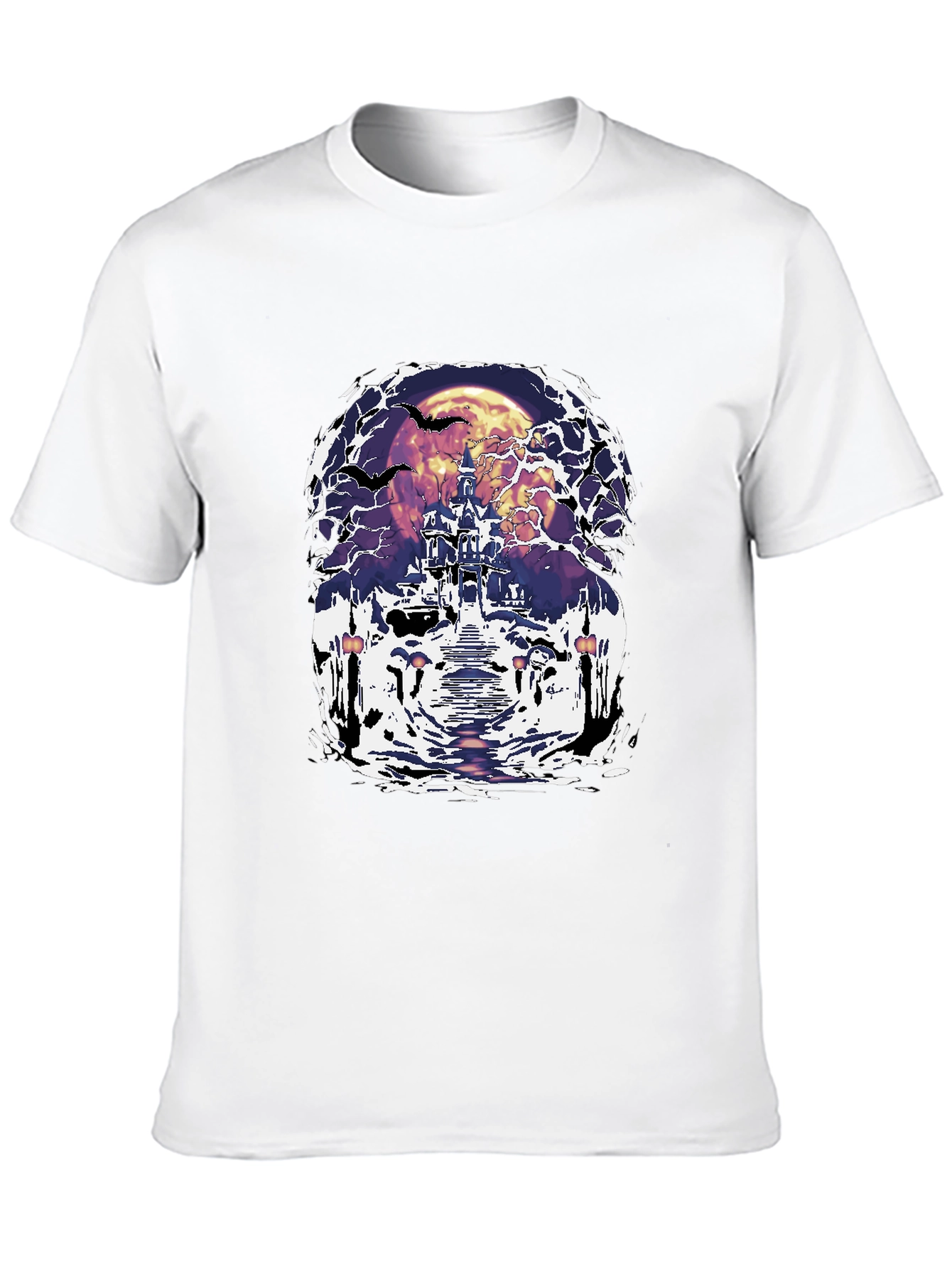Spooky Castle Graphic Tee - Halloween Design