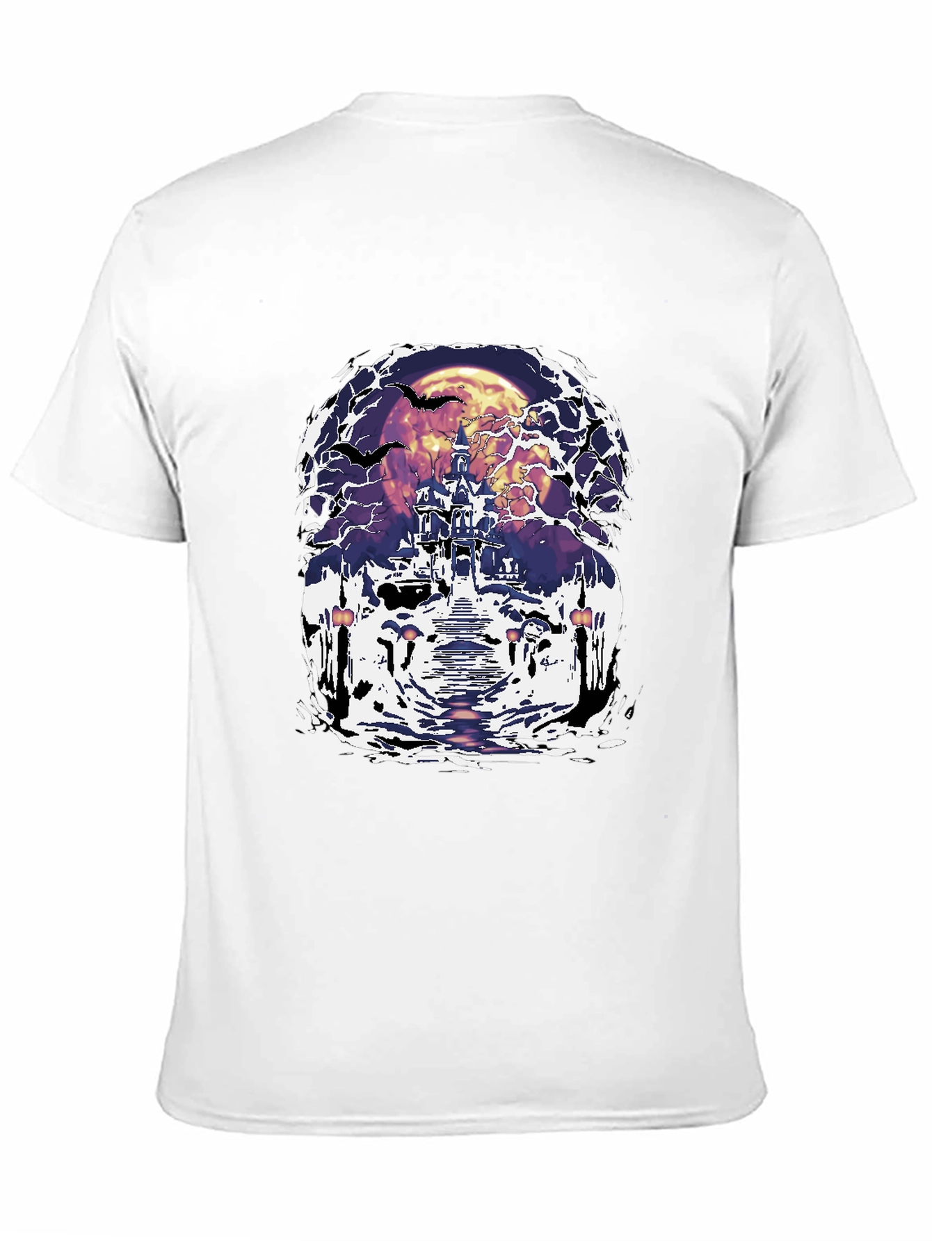 Spooky Castle Graphic Tee - Halloween Design
