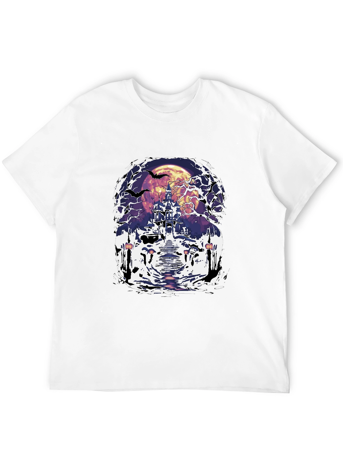 Spooky Castle Graphic Tee - Halloween Design
