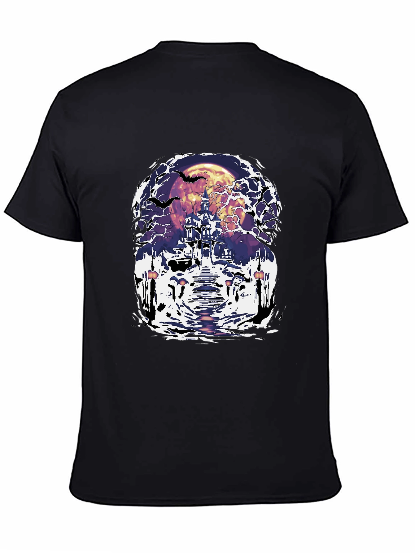 Spooky Castle Graphic Tee - Halloween Design