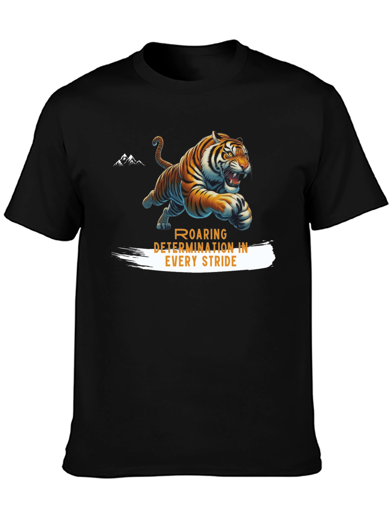 Roaring Determination Tiger Graphic T-Shirt
