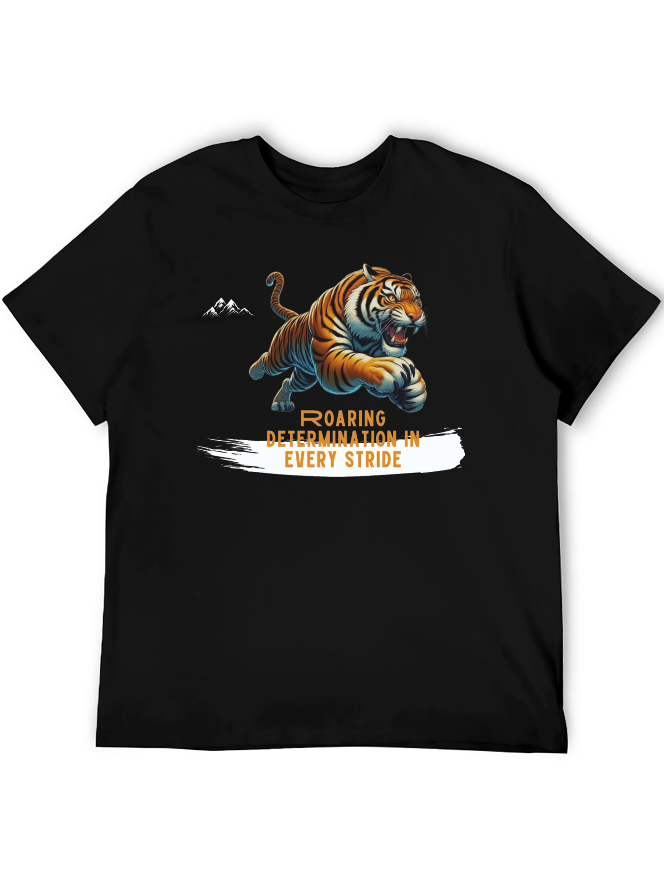Roaring Determination Tiger Graphic T-Shirt