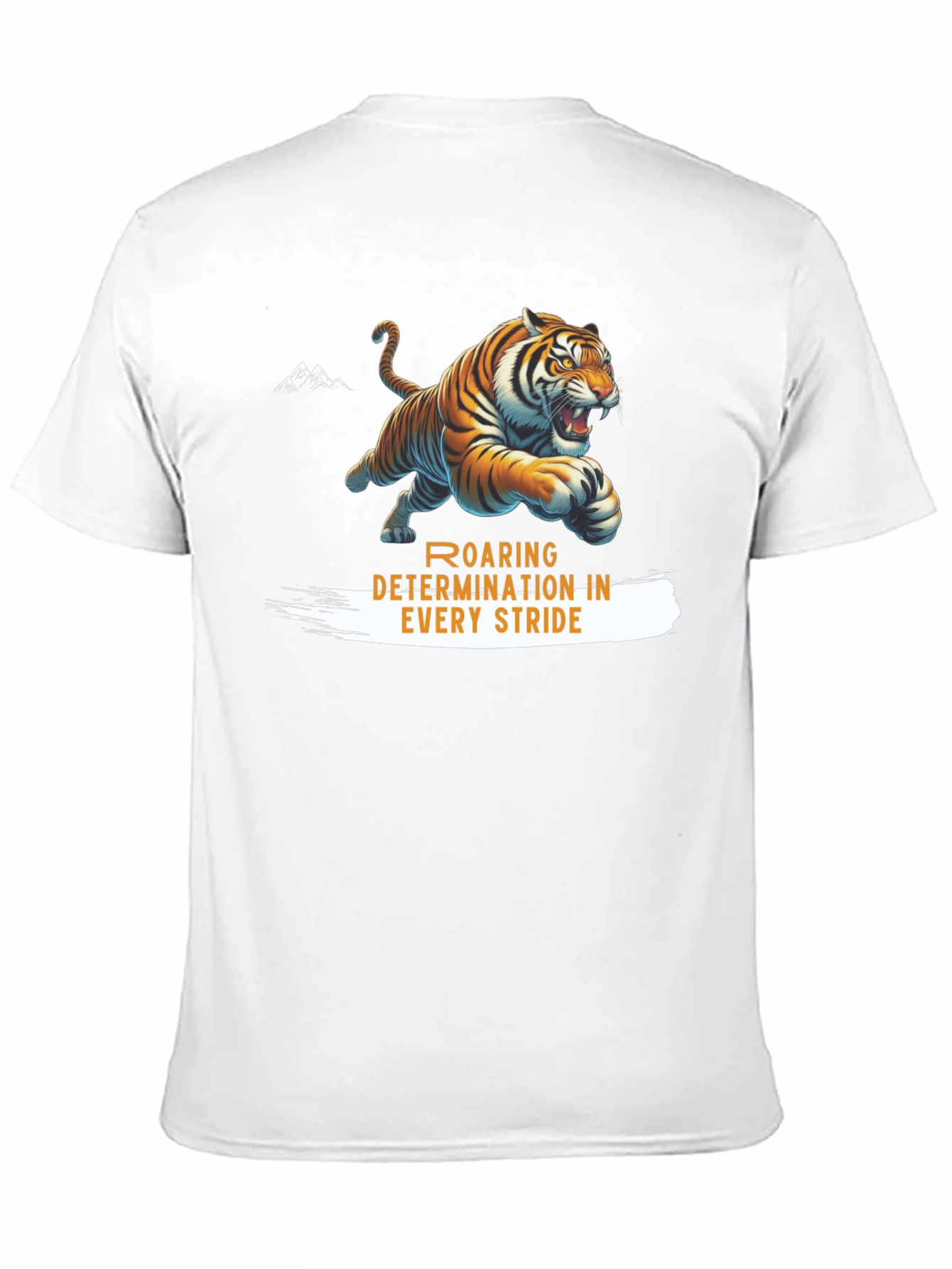 Roaring Determination Tiger Graphic T-Shirt