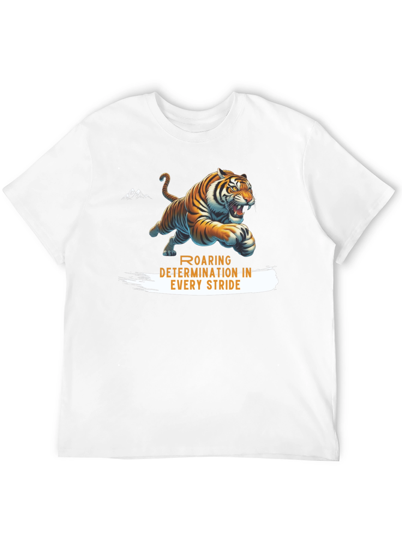 Roaring Determination Tiger Graphic T-Shirt