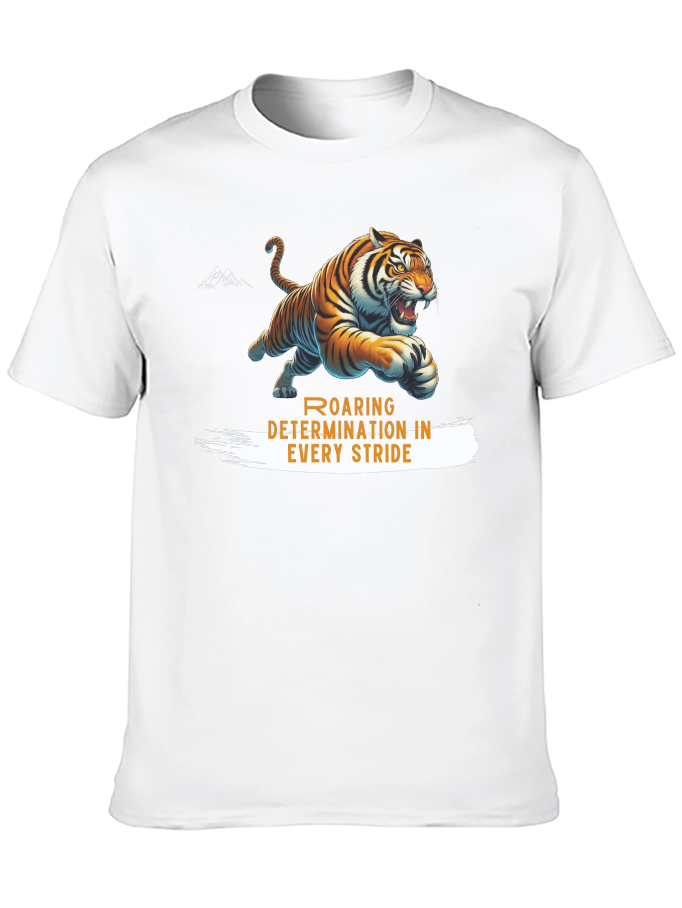 Roaring Determination Tiger Graphic T-Shirt