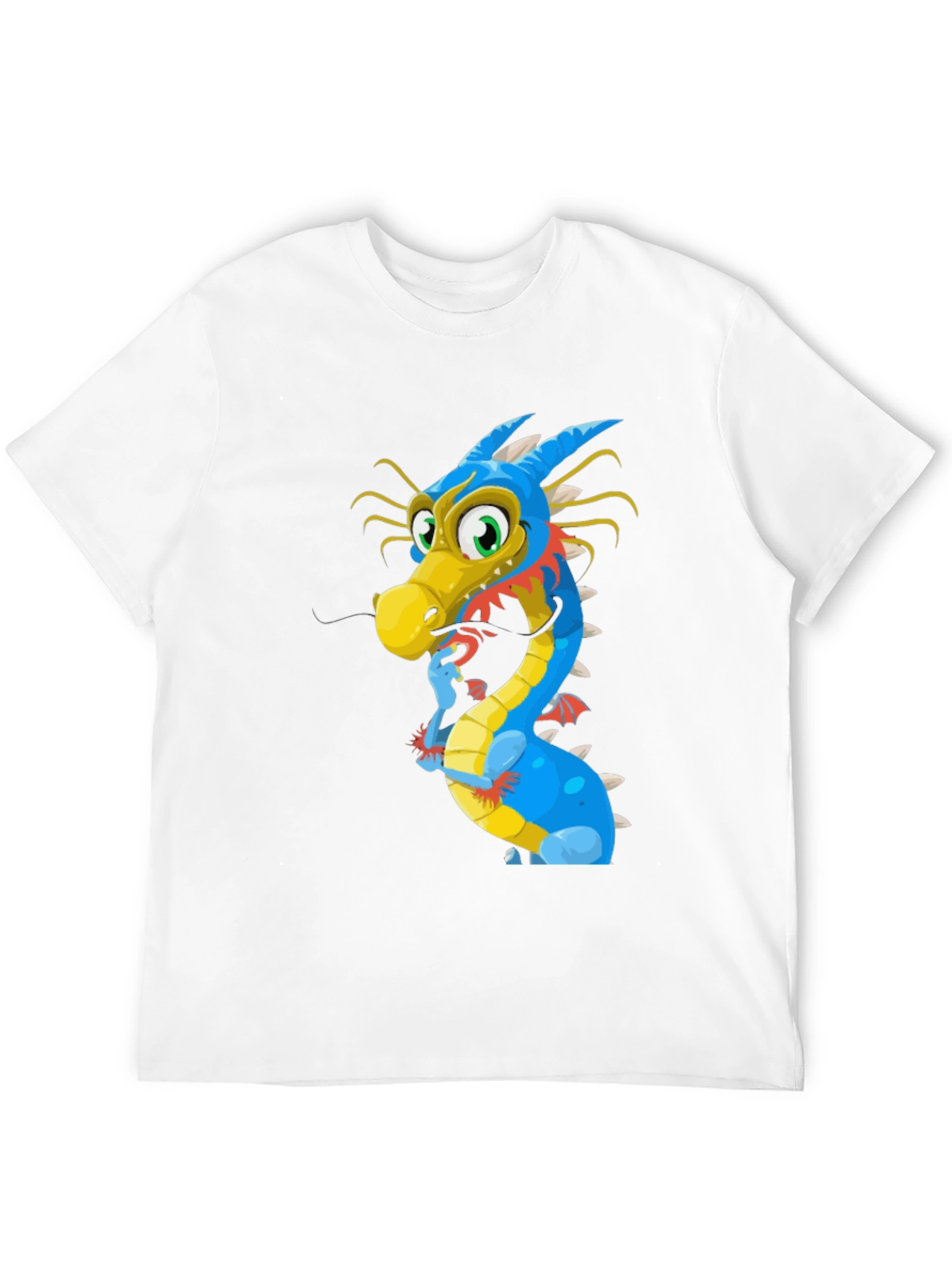 Dragon Cartoon Graphic T-Shirt - Black