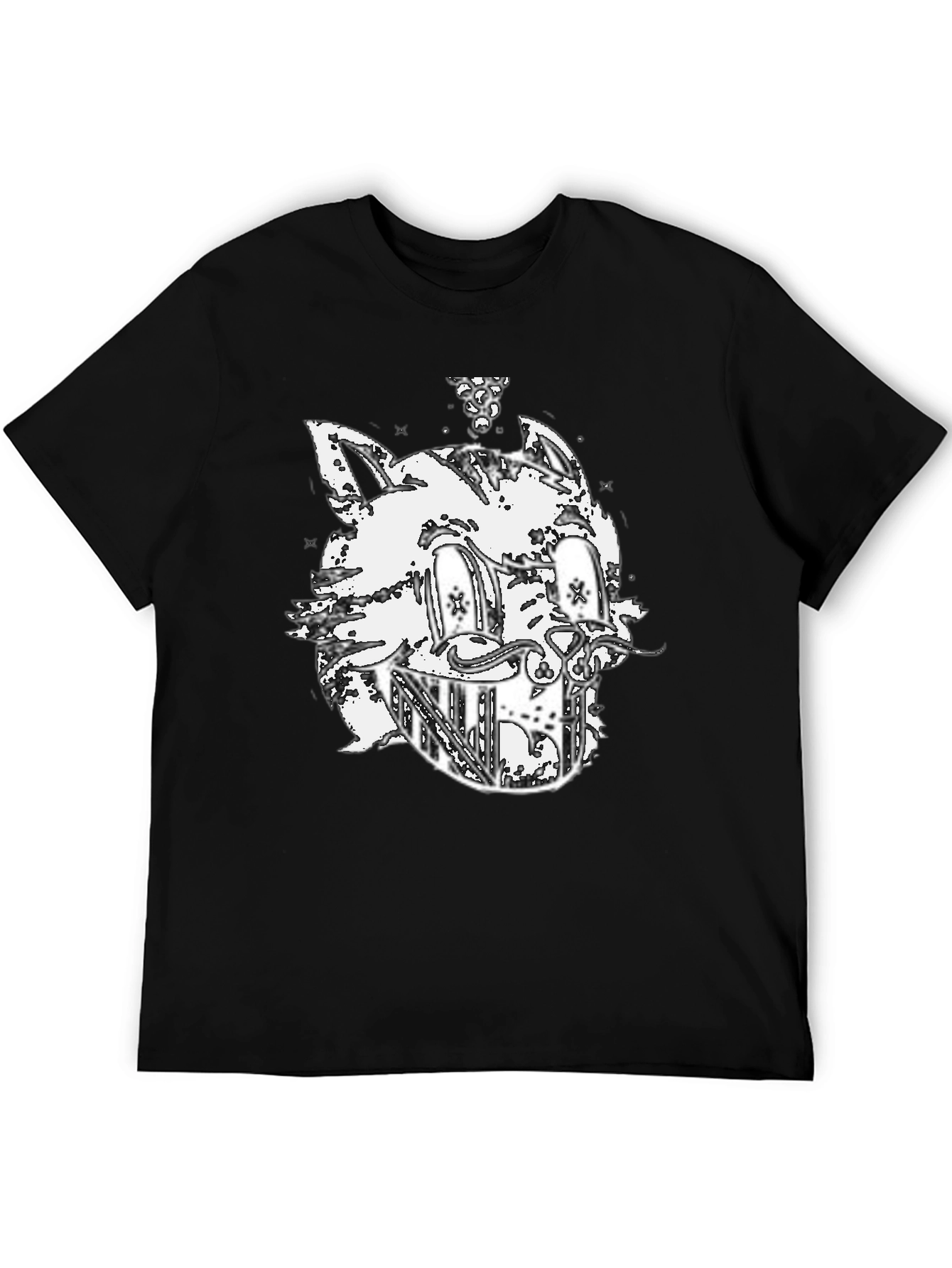 Cat Graphic Black T-Shirt