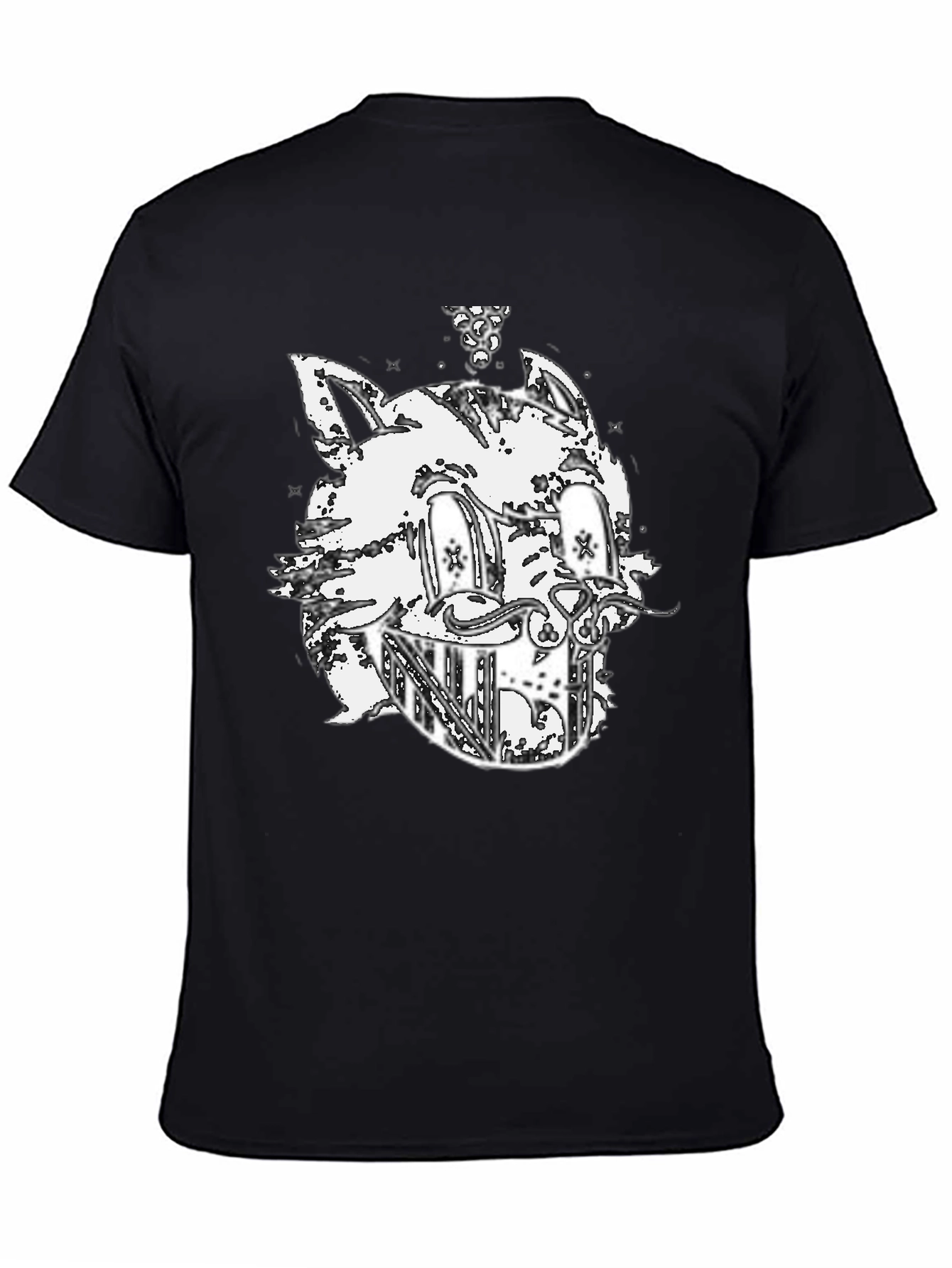 Cat Graphic Black T-Shirt