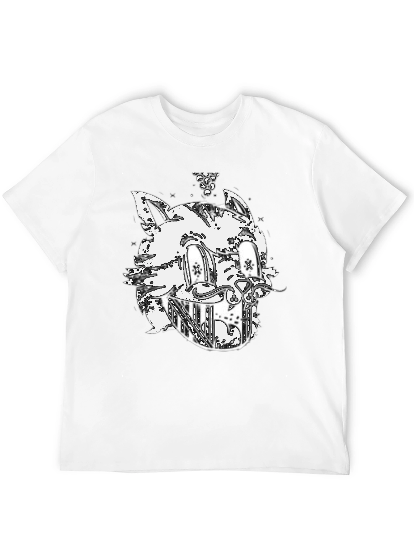 Cat Graphic Black T-Shirt
