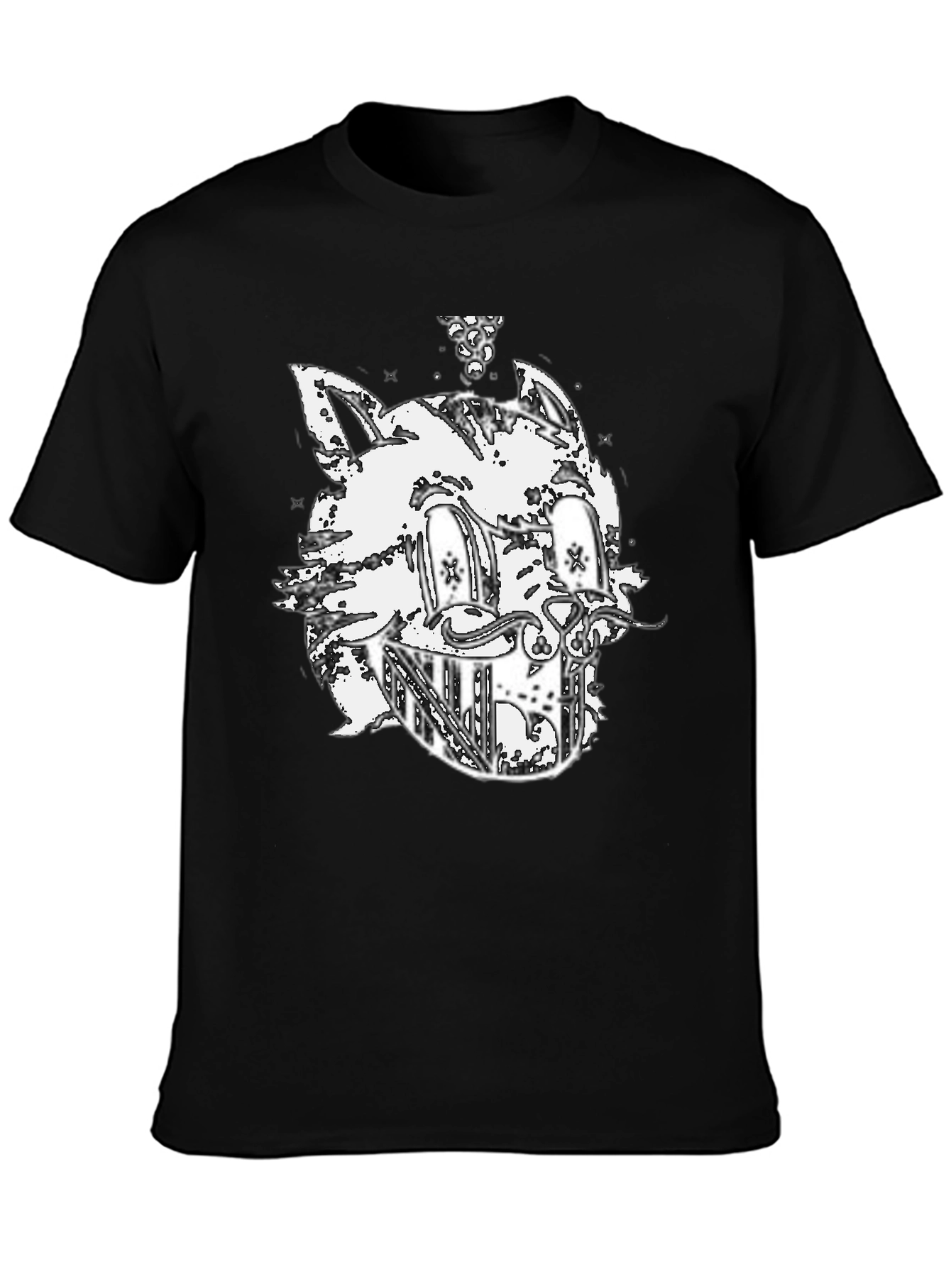 Cat Graphic Black T-Shirt