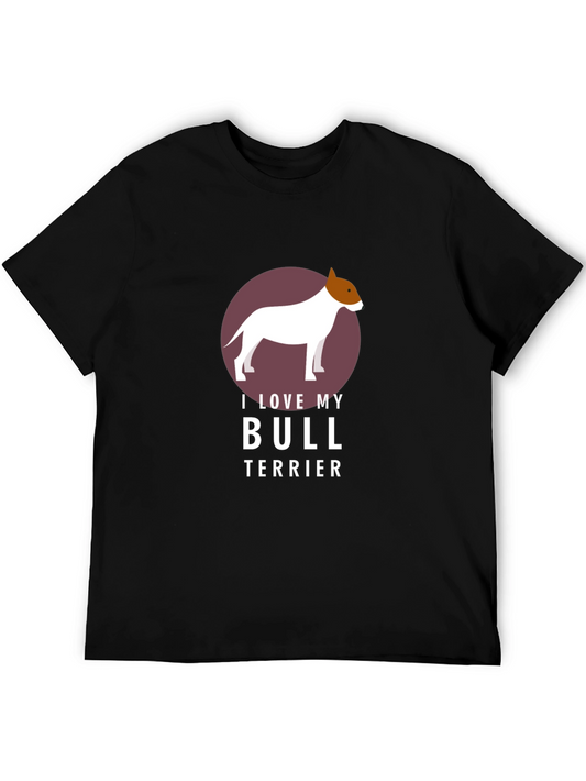 I Love My Bull Terrier Graphic T-Shirt