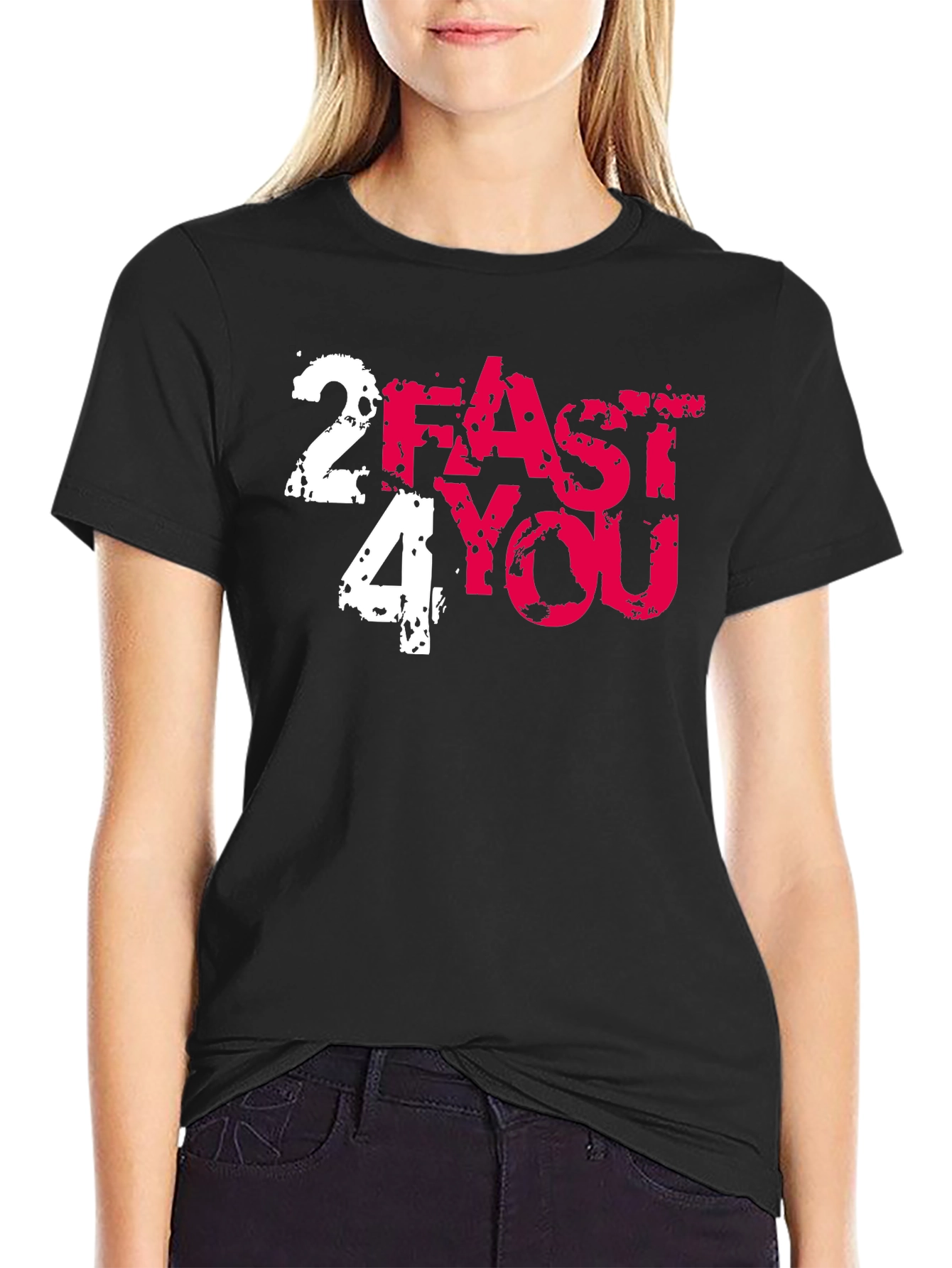 2 Fast 4 You Graphic Tee - Black