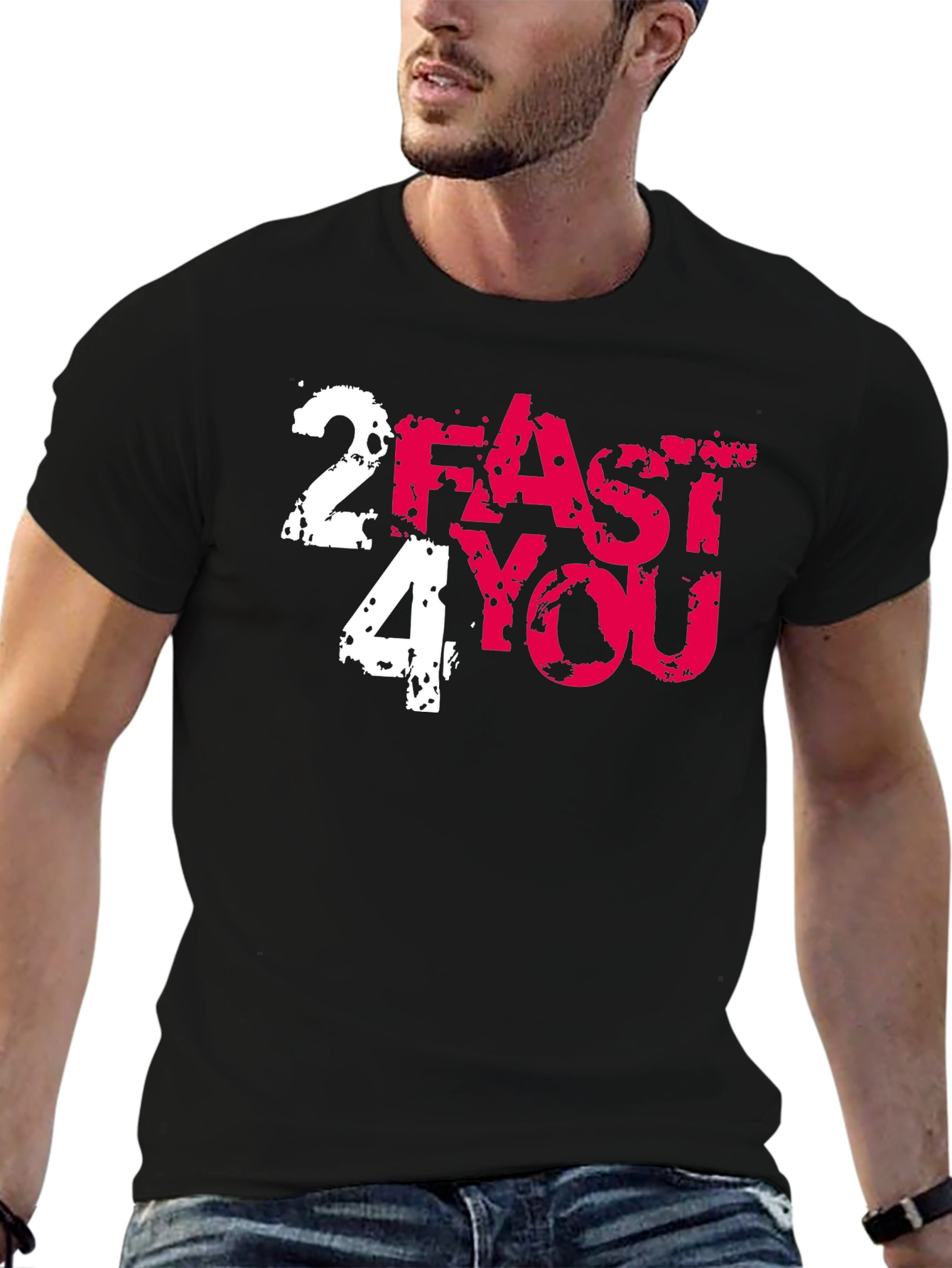 2 Fast 4 You Graphic Tee - Black