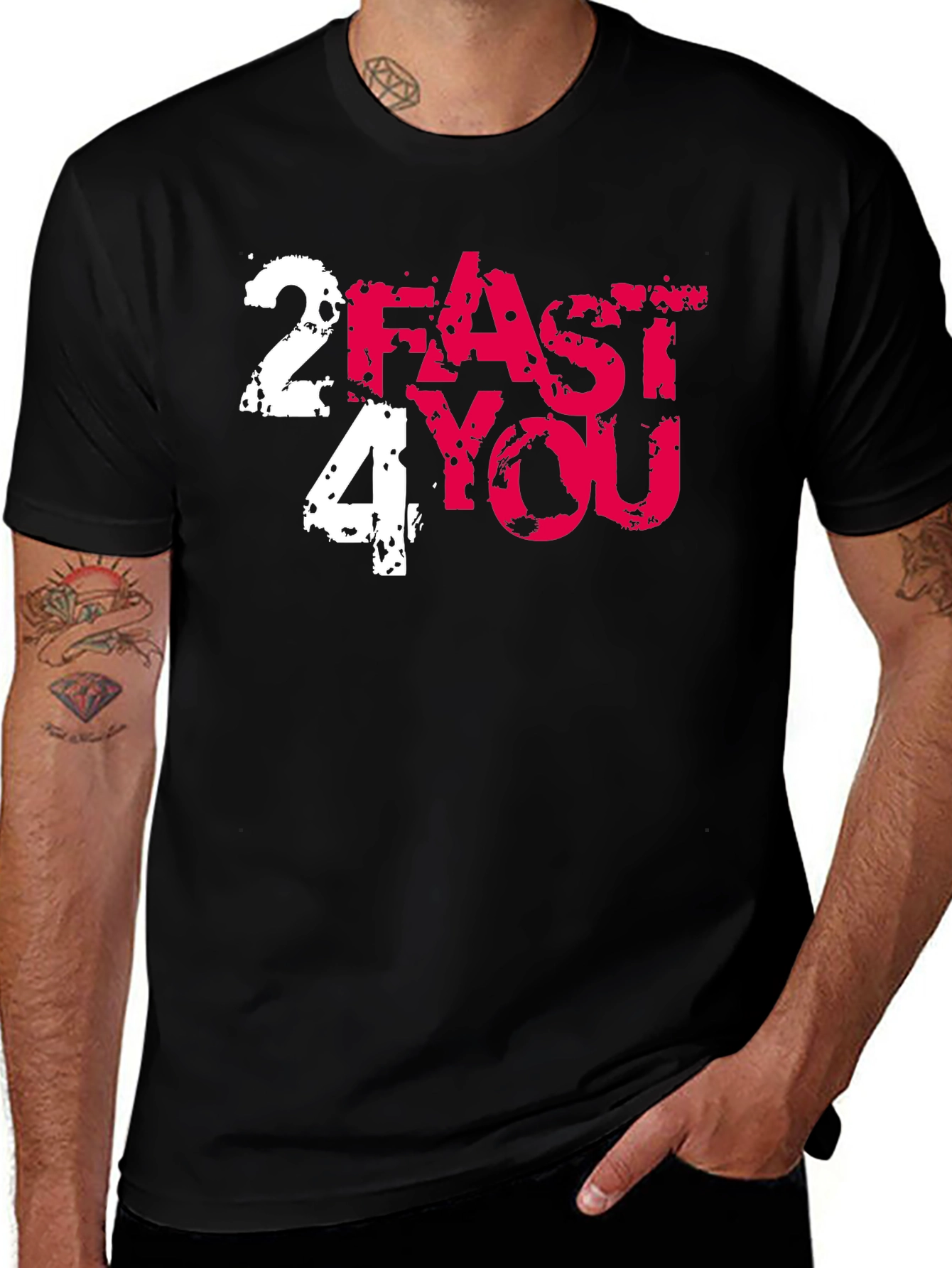 2 Fast 4 You Graphic Tee - Black