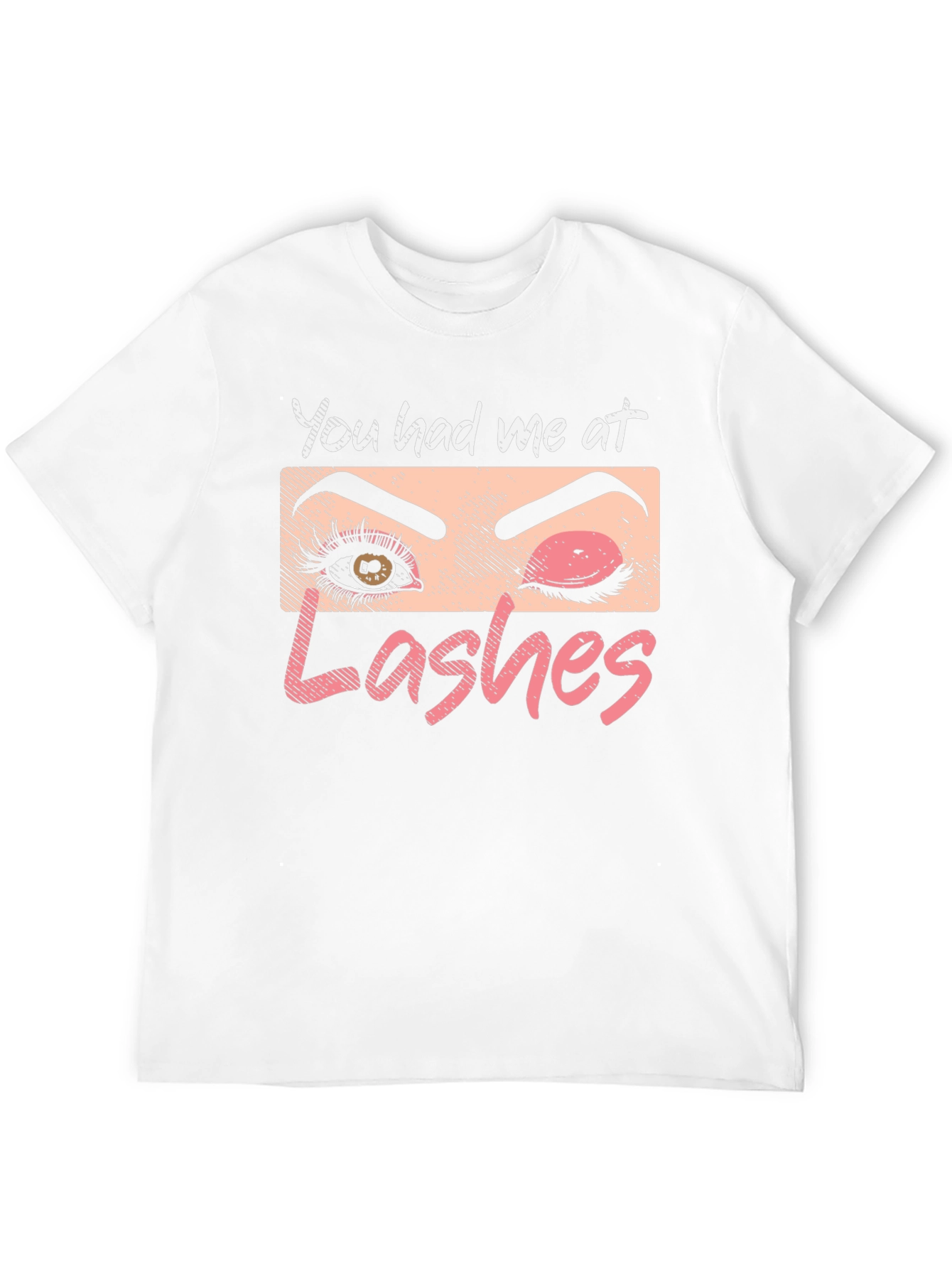 You Had Me At Lashes Graphic T-Shirt - Black