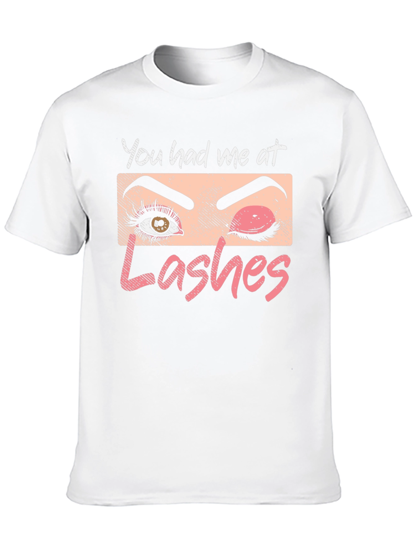 You Had Me At Lashes Graphic T-Shirt - Black