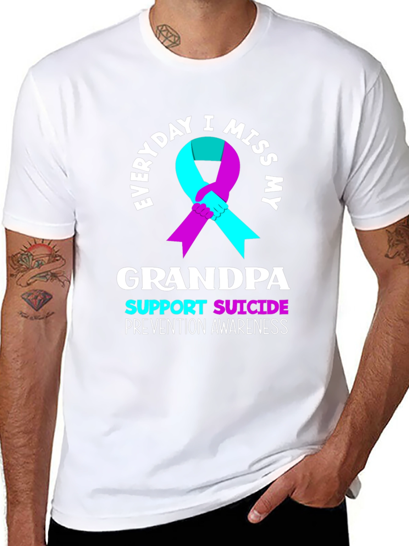 Everyday I Miss My Grandpa Suicide Prevention Awareness T-Shirt