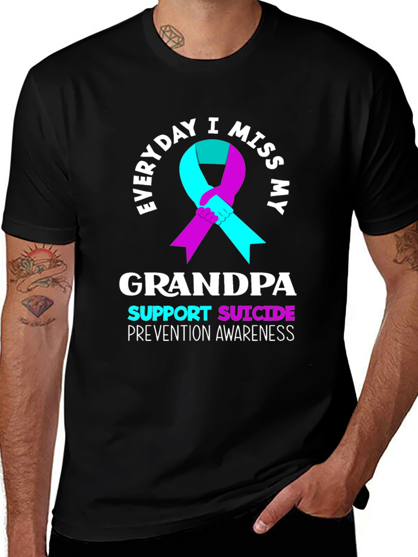 Everyday I Miss My Grandpa Suicide Prevention Awareness T-Shirt
