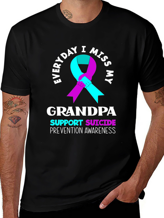 Everyday I Miss My Grandpa Suicide Prevention Awareness T-Shirt