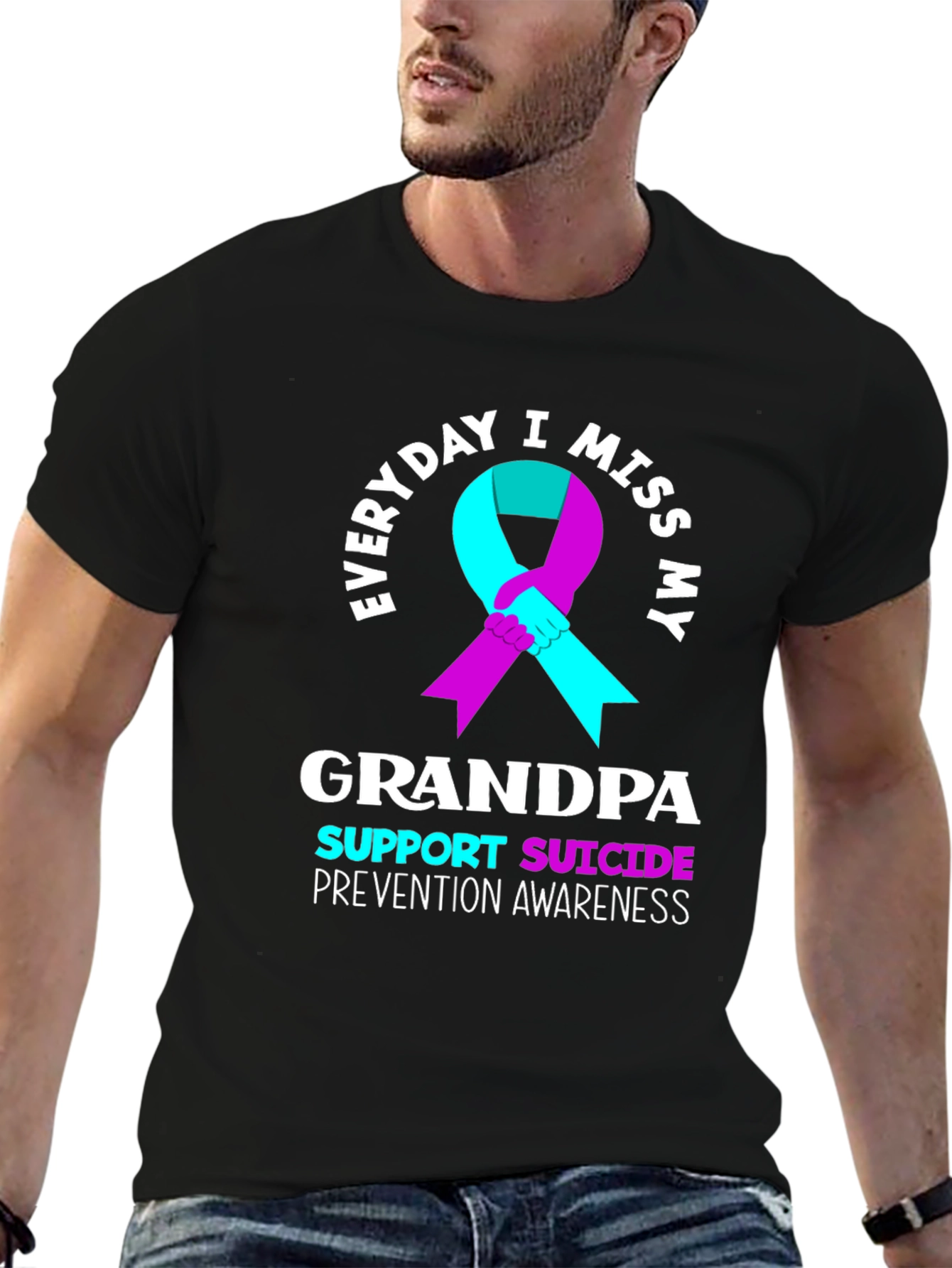 Everyday I Miss My Grandpa Suicide Prevention Awareness T-Shirt