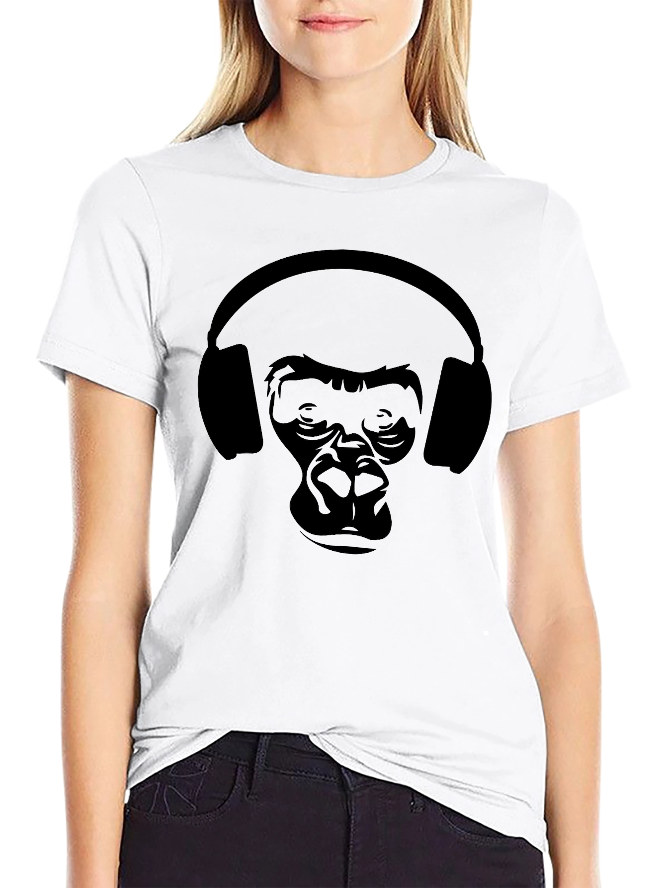 Gorilla Headphones Graphic T-Shirt