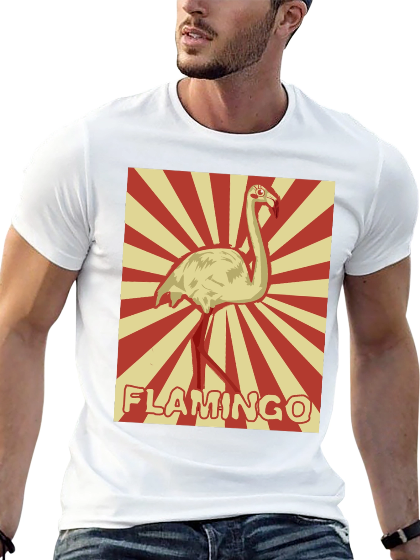 Retro Flamingo Graphic T-Shirt