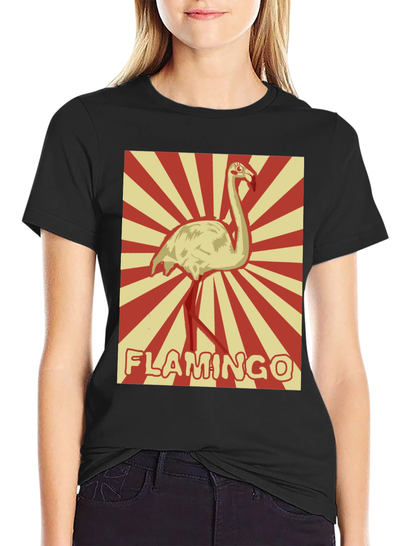 Retro Flamingo Graphic T-Shirt