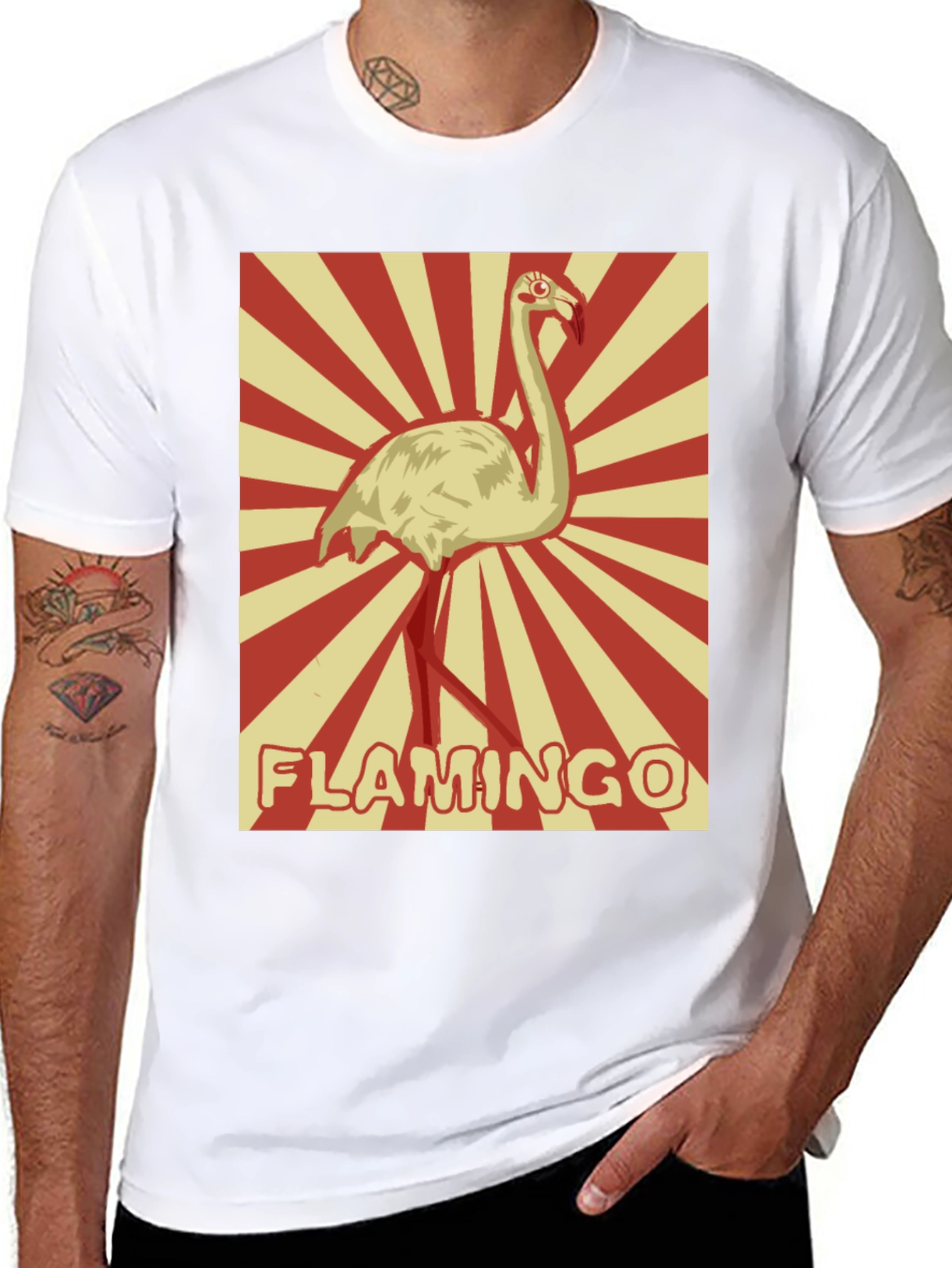 Retro Flamingo Graphic T-Shirt