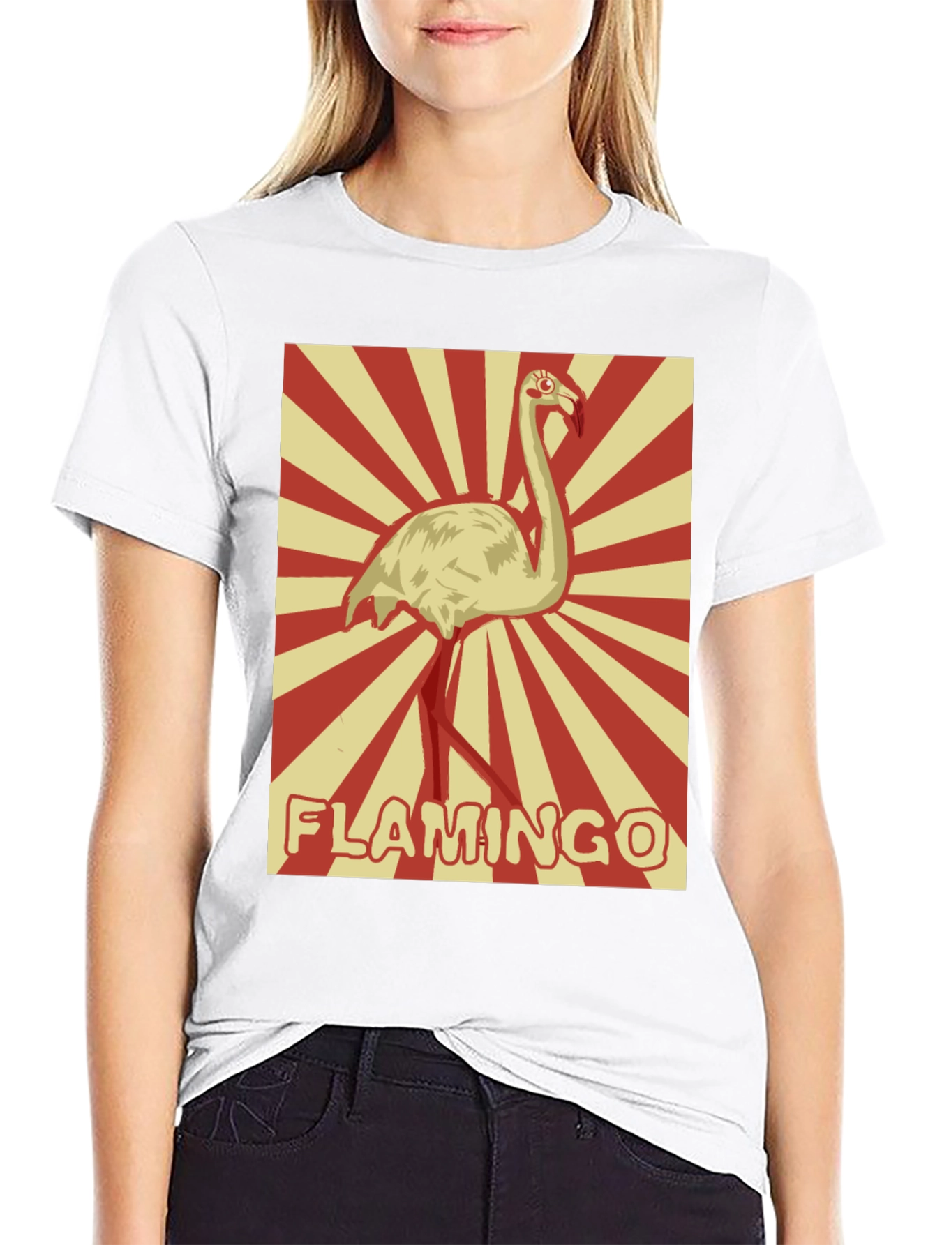 Retro Flamingo Graphic T-Shirt