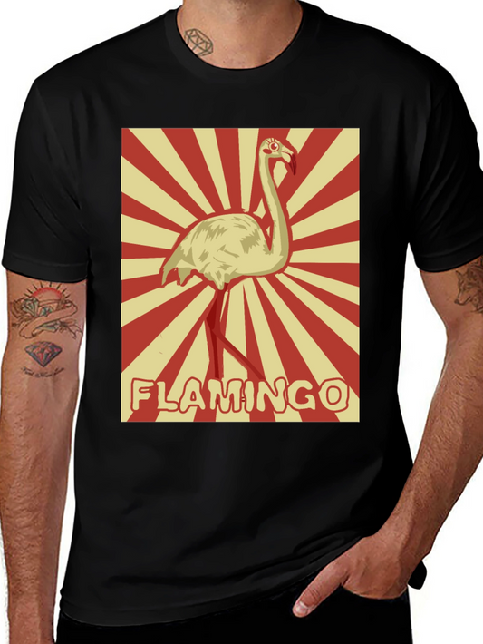 Retro Flamingo Graphic T-Shirt