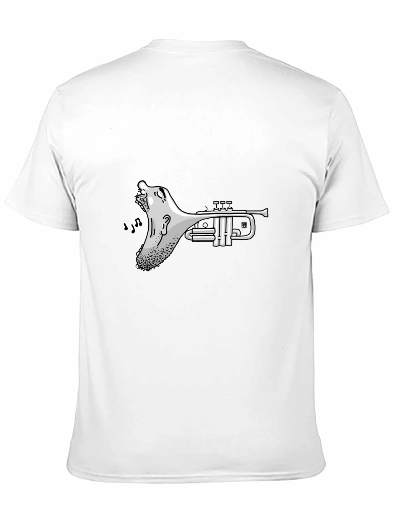 Trumpet Screaming Face Graphic T-Shirt