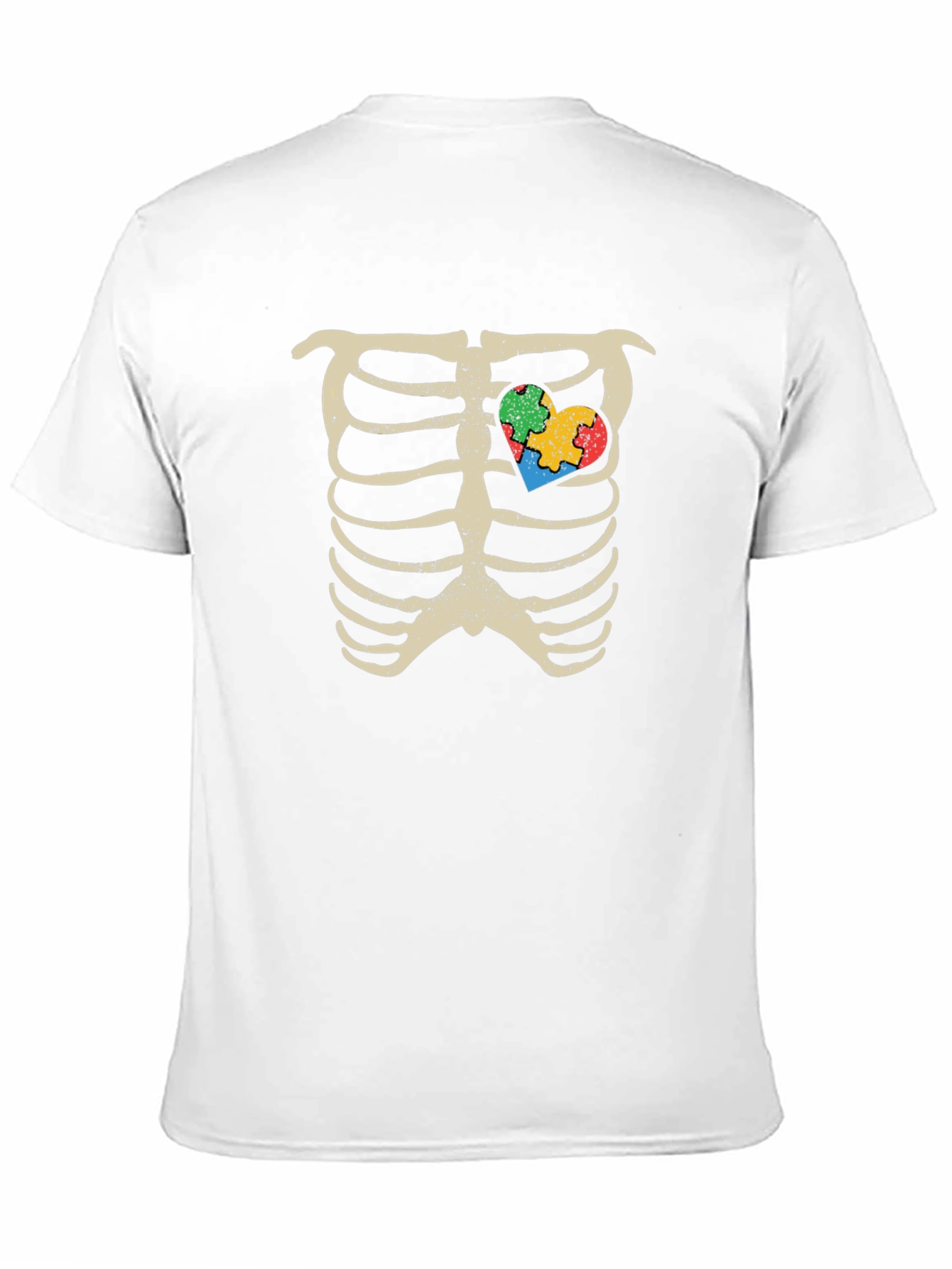 Rib Cage Autism Awareness Heart T-Shirt