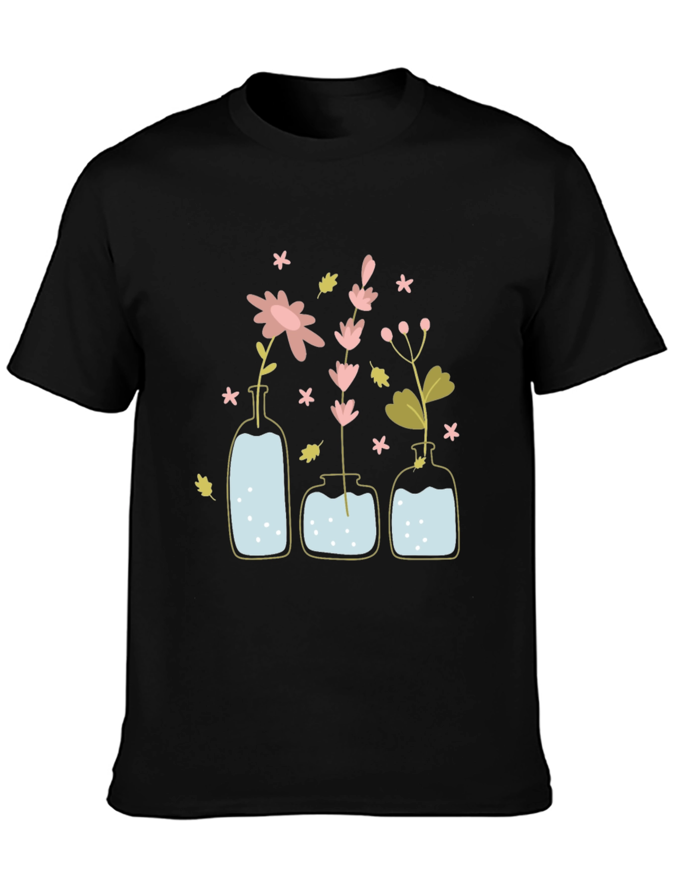 Floral Vases Graphic T-Shirt