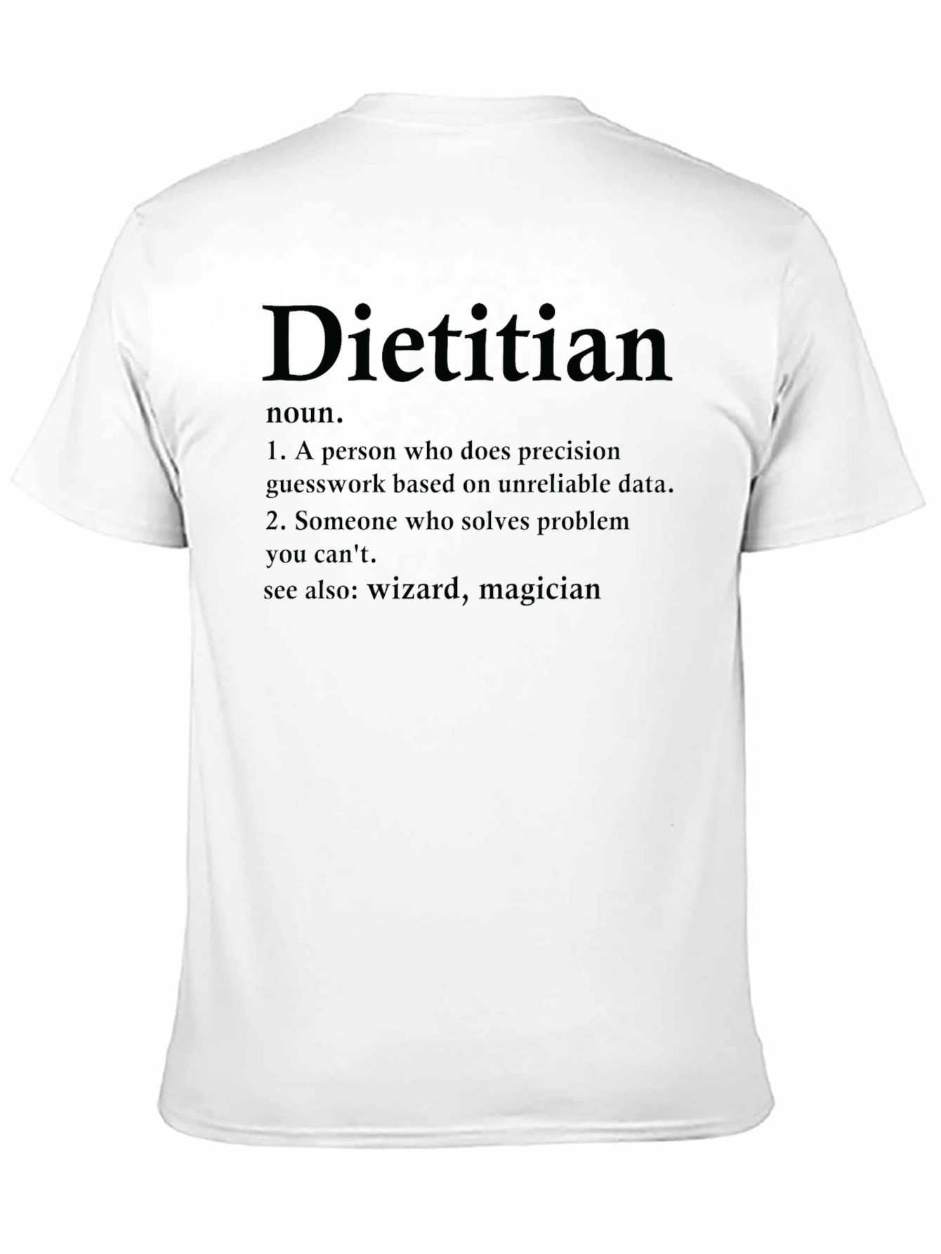 Dietitian Definition Black T-Shirt
